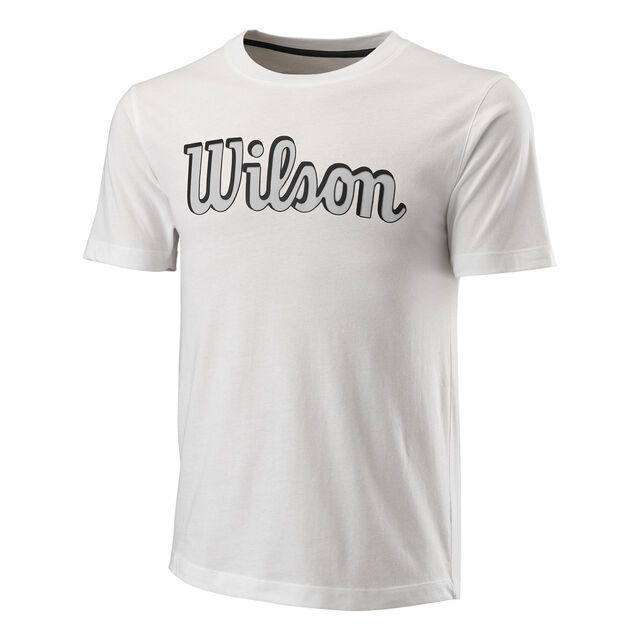 Buy Wilson Script Eco Slimfit T-Shirt Men White online | Tennis Point COM