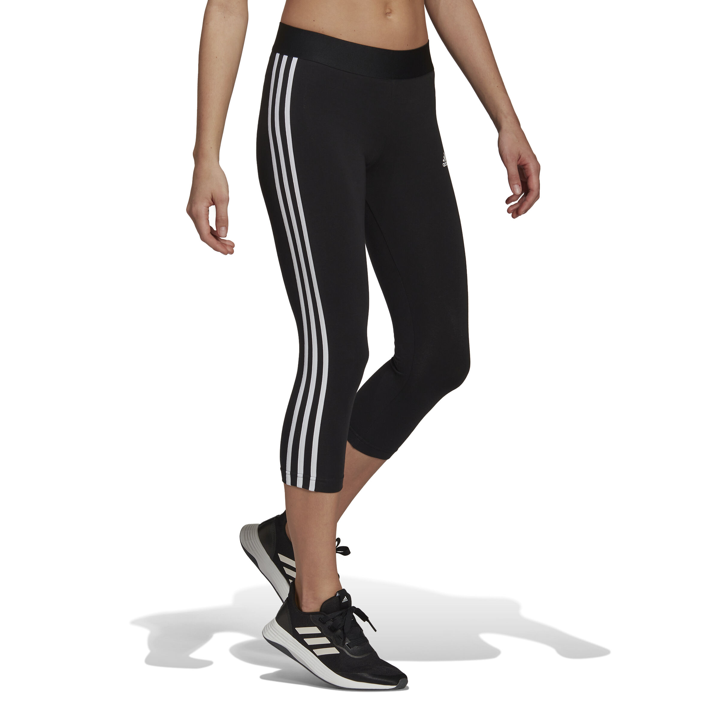 adidas Training Techfit 3 stripe leggings in black | ASOS
