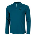 Quiet Please Clothing Quiet Please Create Big Serve 1/4 Zip Long Sleeve Men-Petrol,White