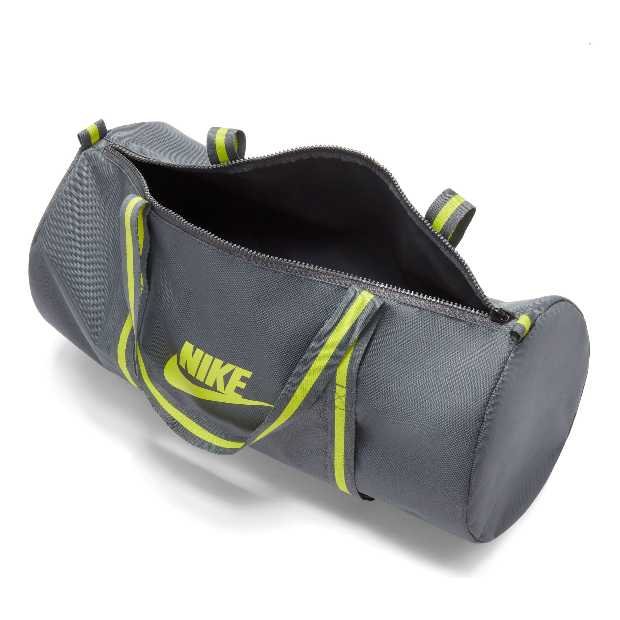 Heritage Duffle Sports Bag Grey Neon Green