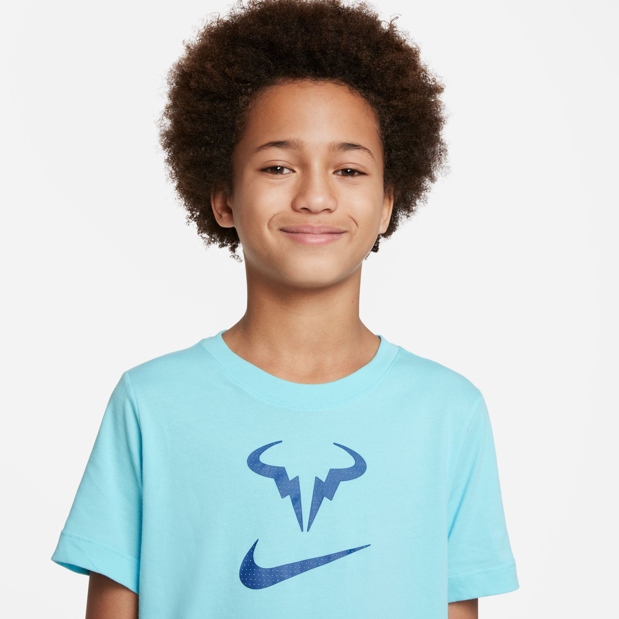 Rafael Nadal Dri Fit Rafa T Shirt Boys Turquoise Blue