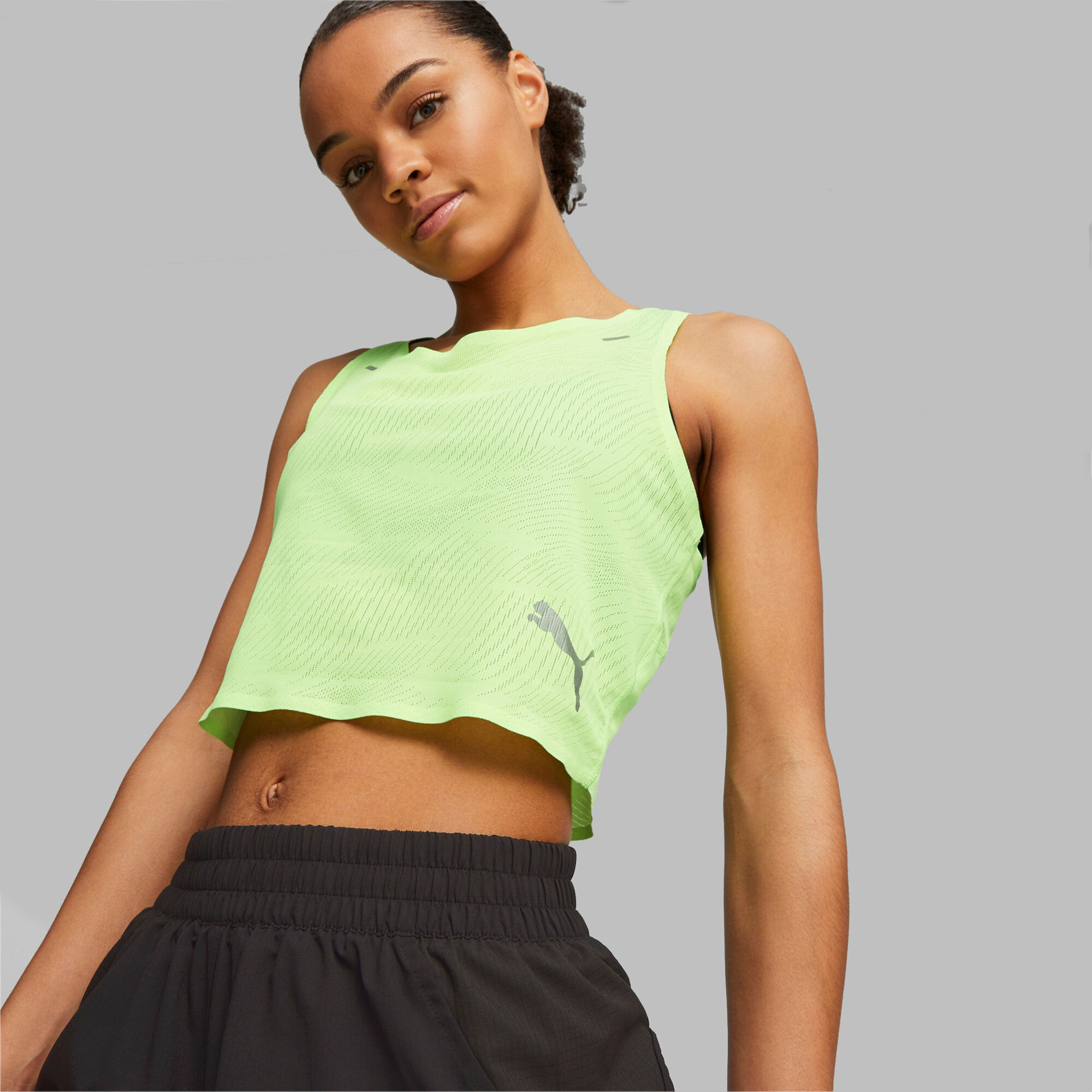 Buy Puma Run Ultraspun Crop Tank Top Women Green online Tennis Point COM