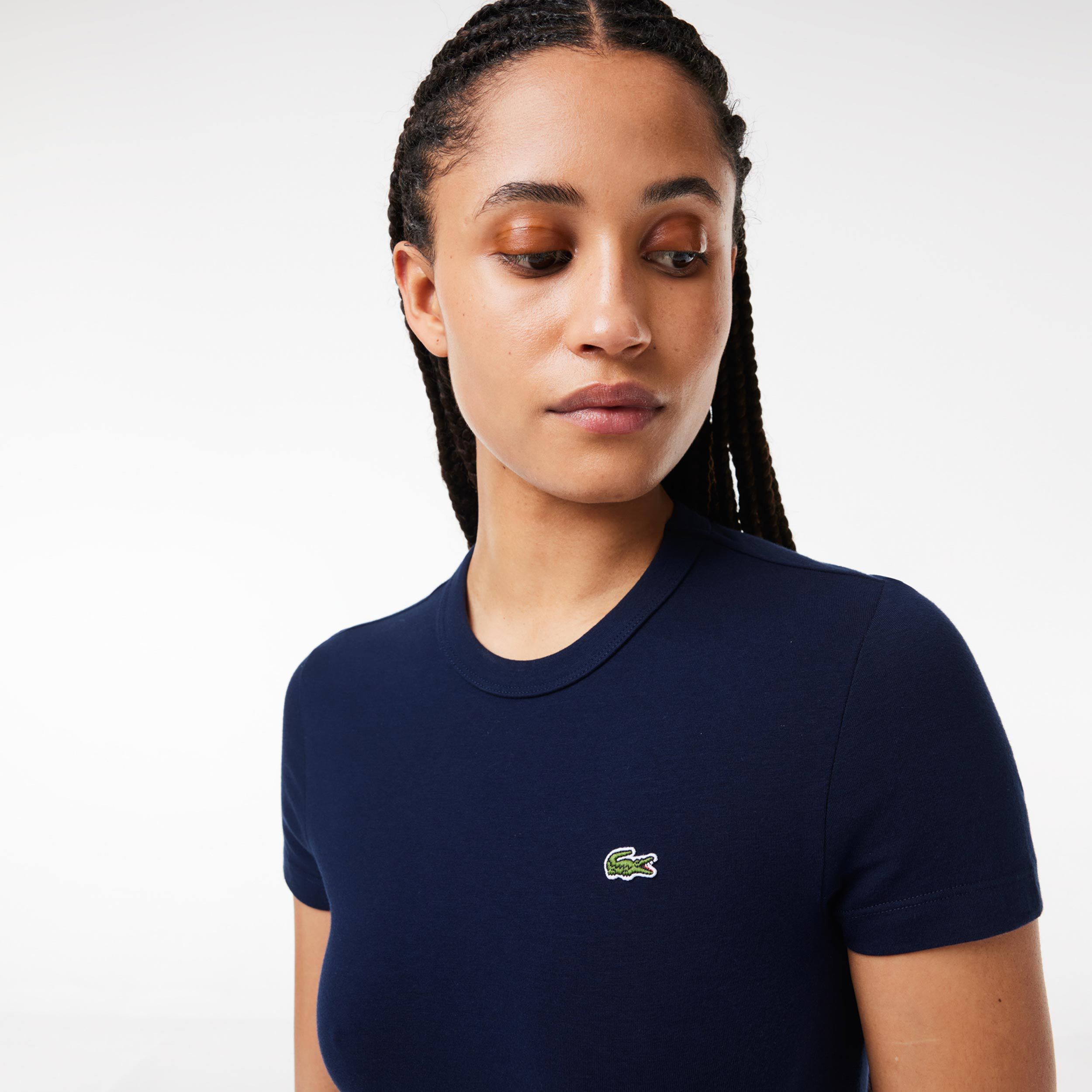 Navy lacoste shirt sales