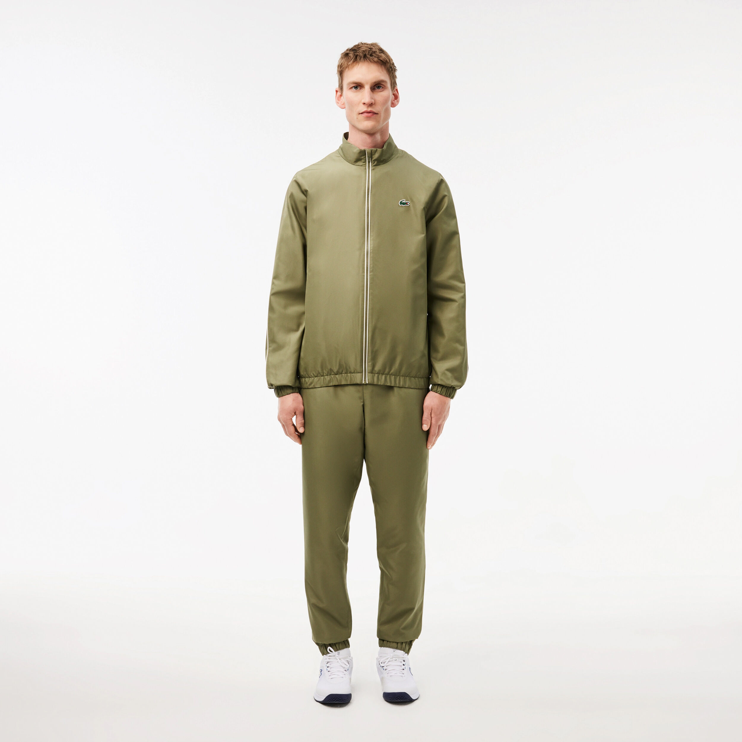 Khaki lacoste tracksuit discount
