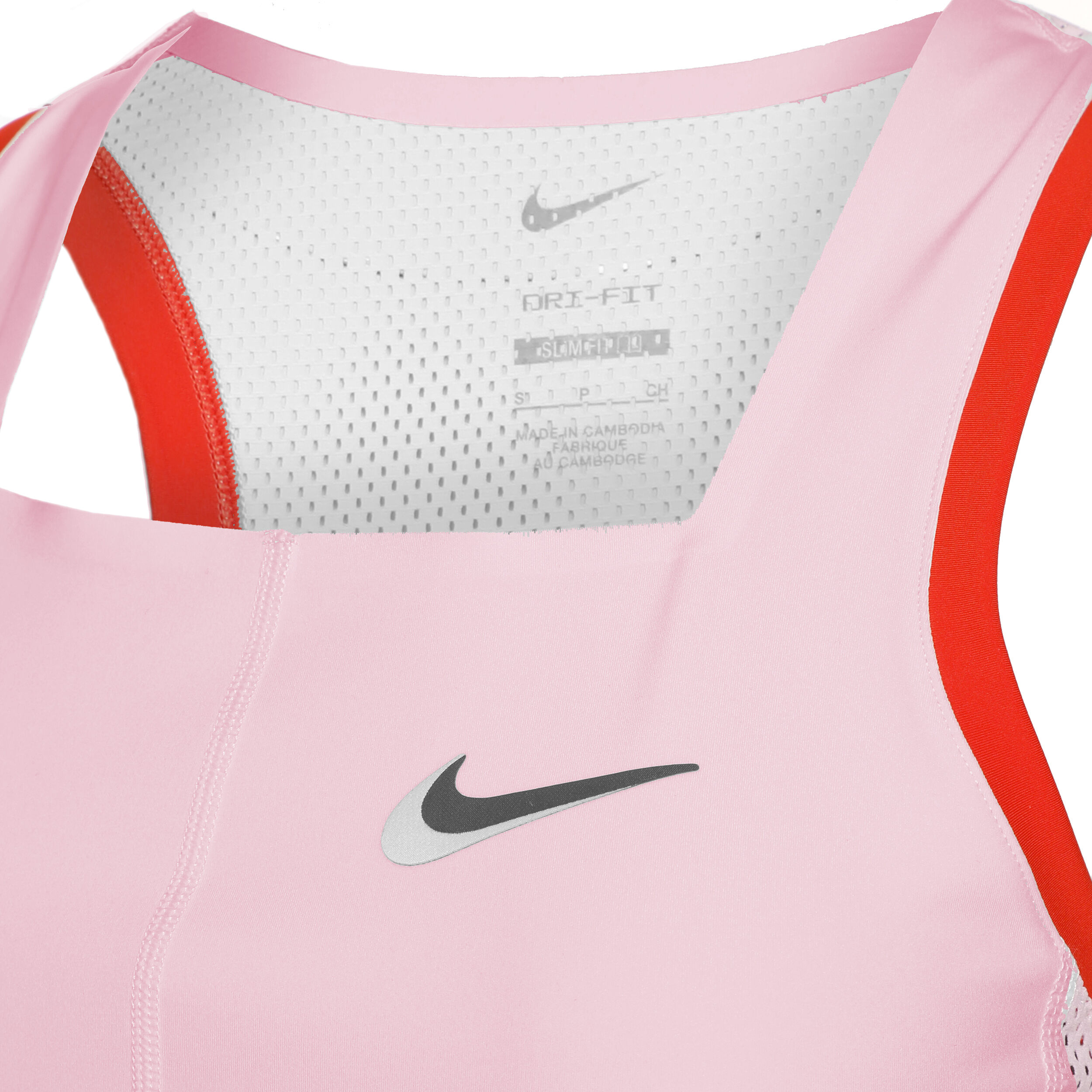 Nike pink sales gym top