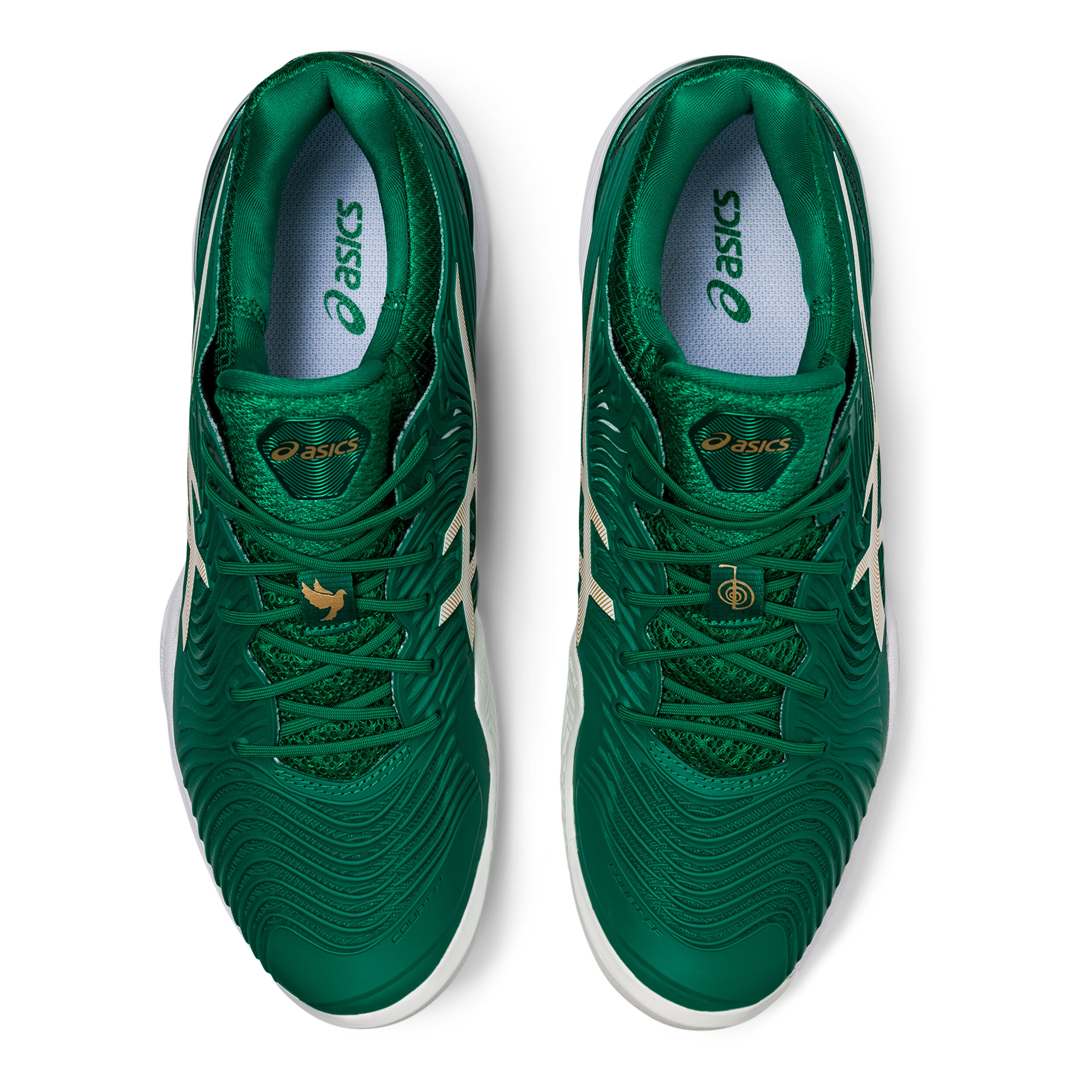Buy ASICS Court FF Novak Clay Court Shoe Men Dark Green Gold