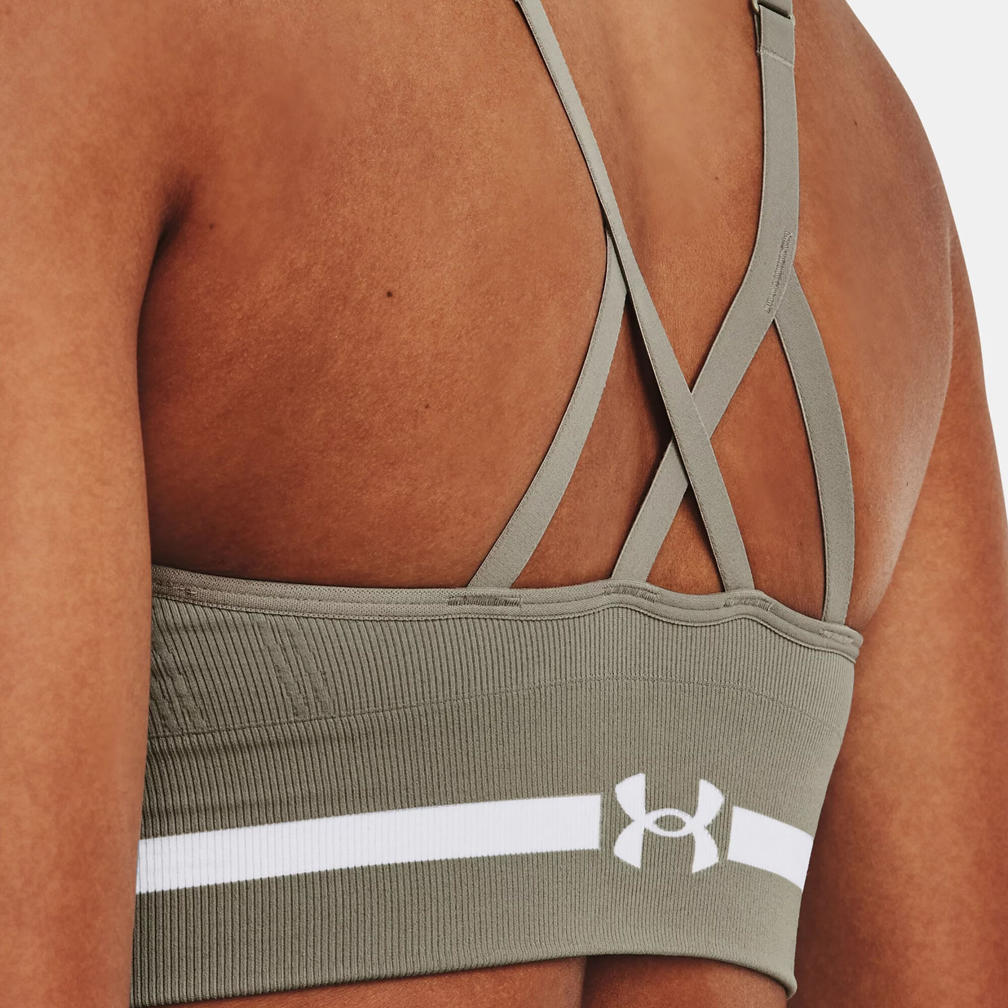 Buy Under Armour Seamless Low Long Sports Bras Women Olive online