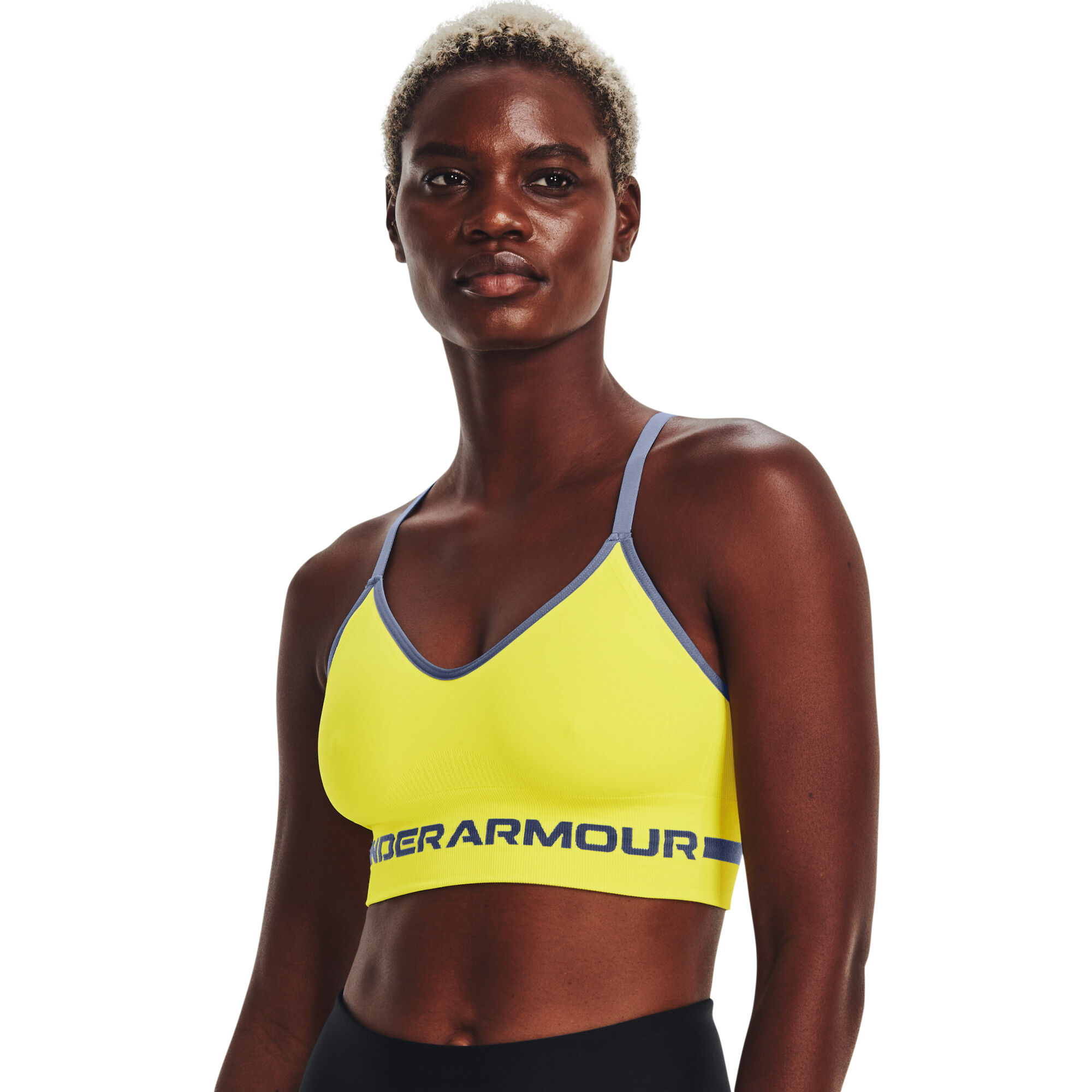 Under Armour UA Seamless Low Long Sports Bra Women - Pewter/Fresh Clay