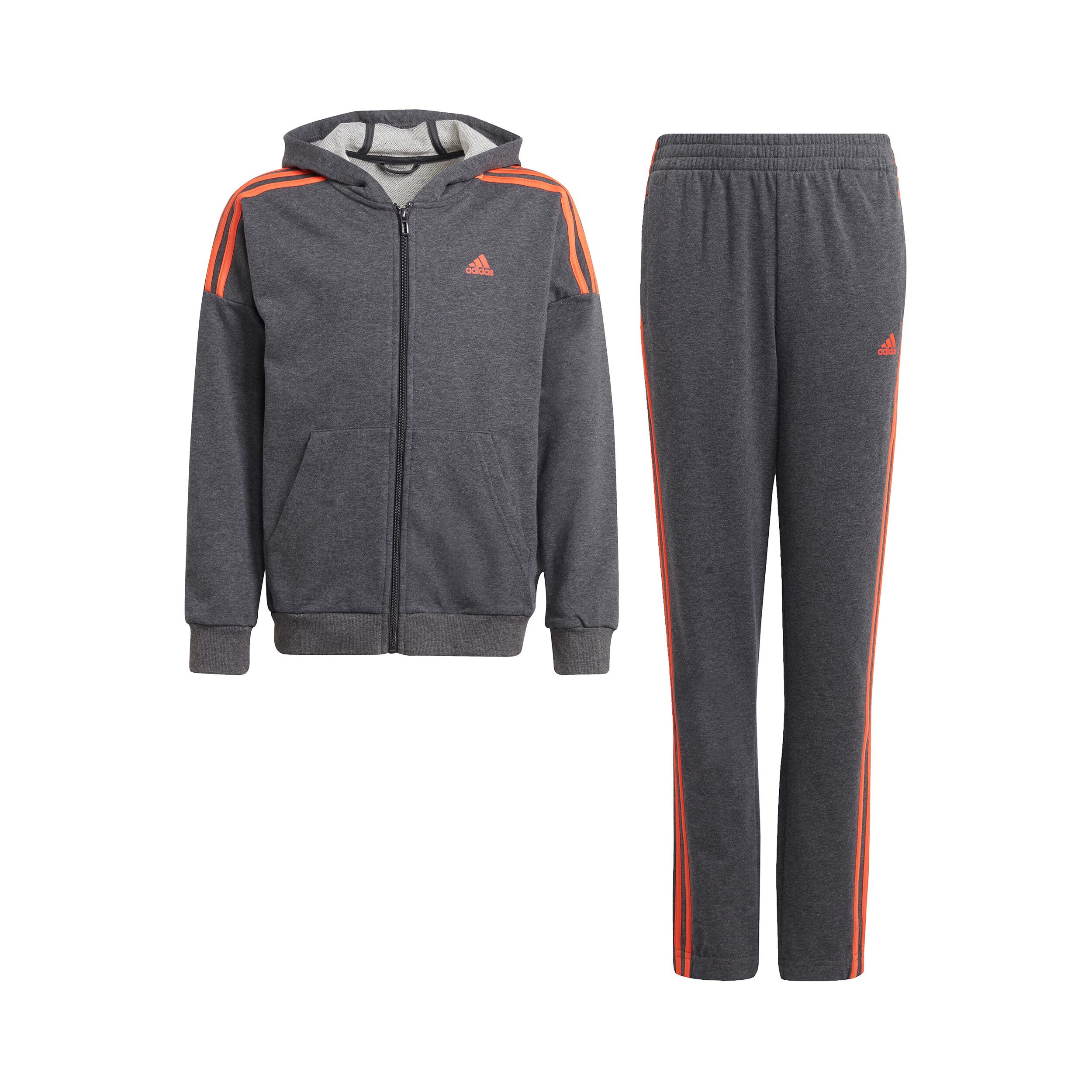 Grey and orange cheap adidas tracksuit