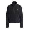 Fleece Half-Zip Sweatshirt Women-black