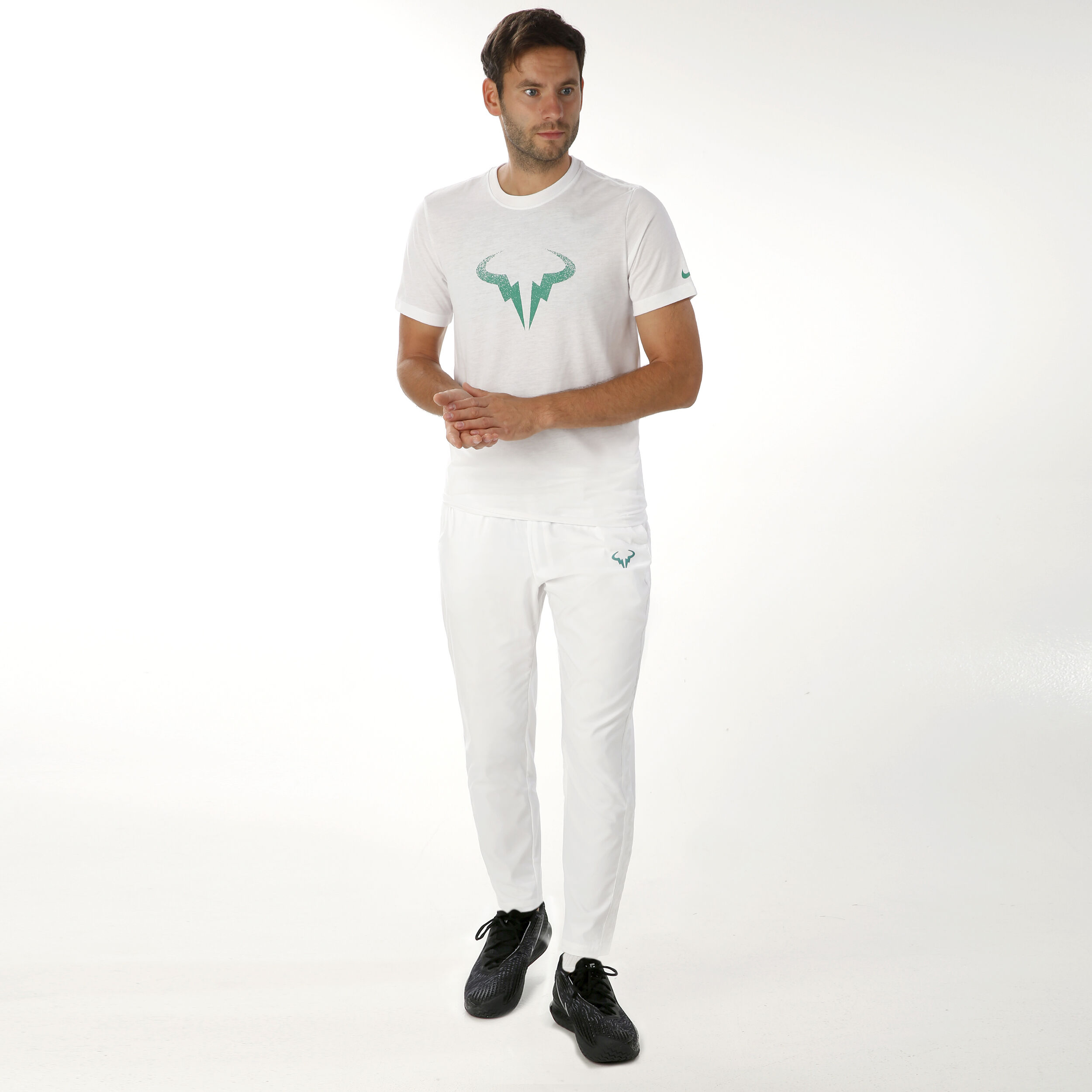 Rafael Nadal Court Training Pants Men White Turquoise