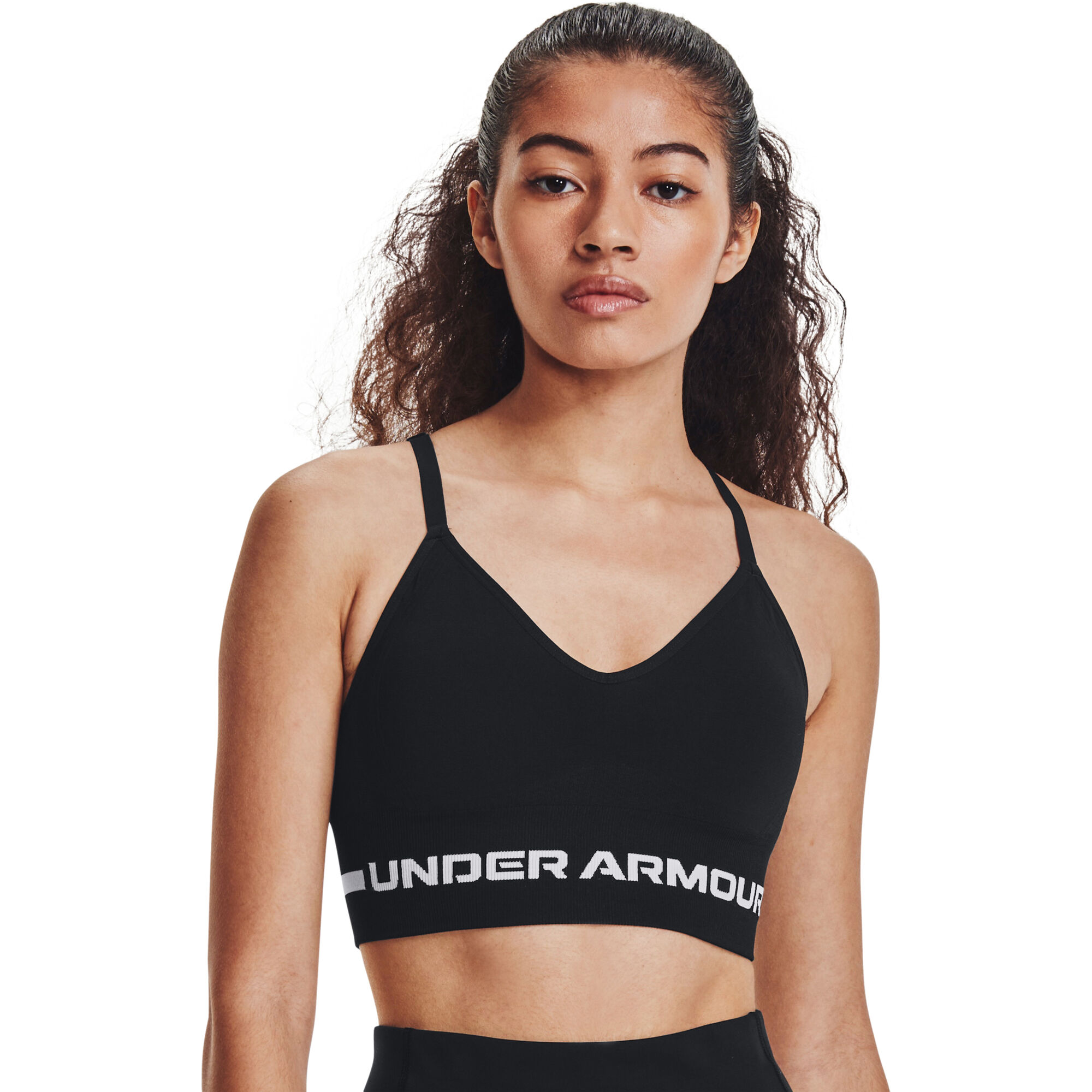 Buy Under Armour Seamless Low Long Sports Bras Women Black, Lightgrey  online