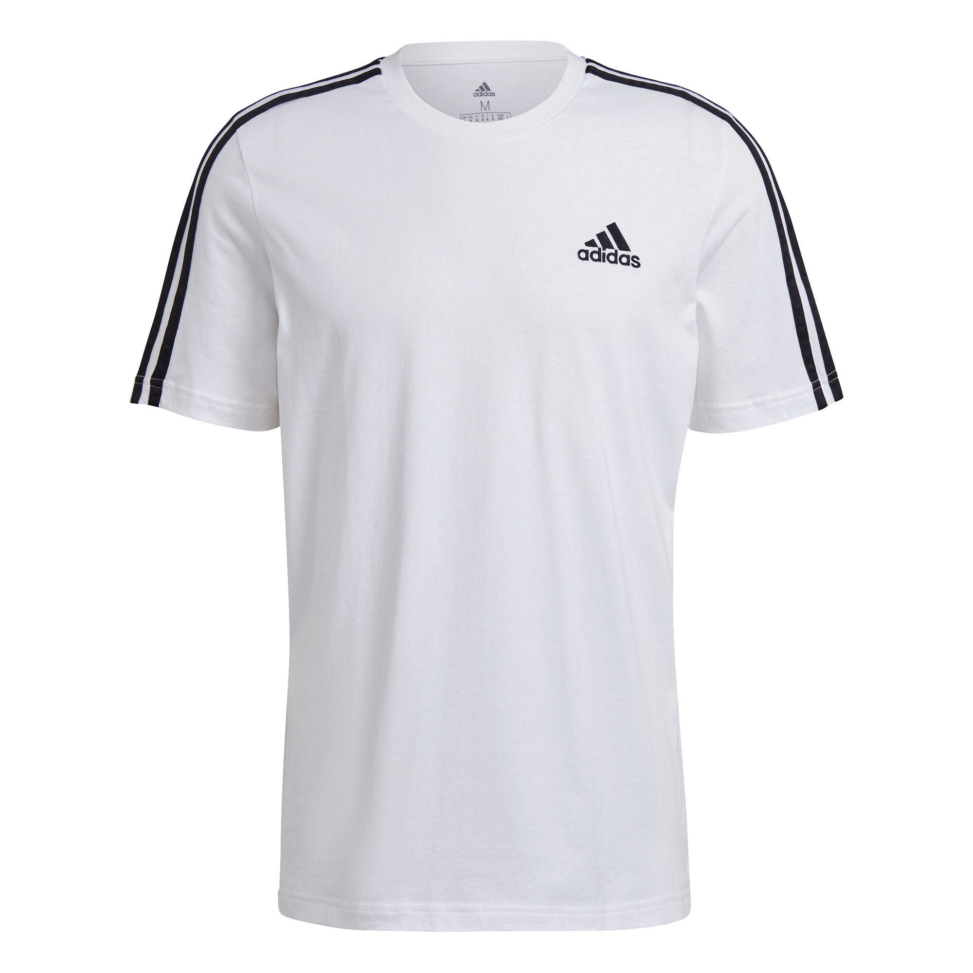Buy adidas 3 Stripes Single Jersey T-Shirt Men White, Black online | Tennis  Point COM