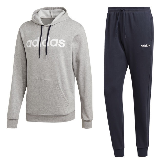 buy adidas Hooded Tracksuit Men - Lightgrey, Dark Blue online | Tennis ...