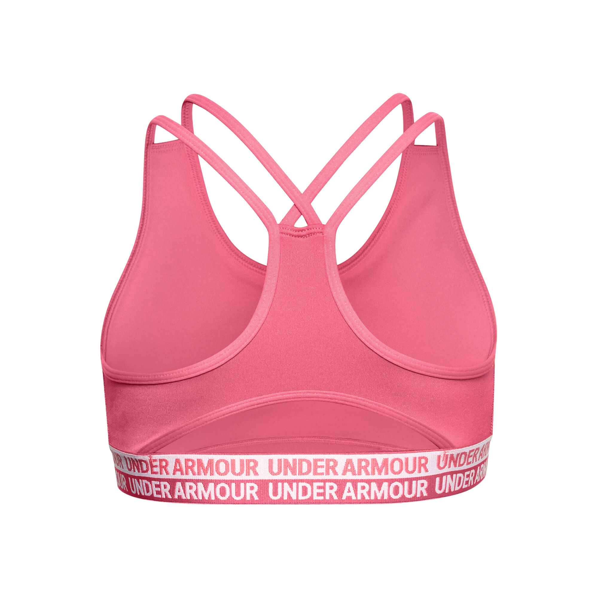 Under Armour Women's HeatGear� Logo Band Sports Bra Pink Edge