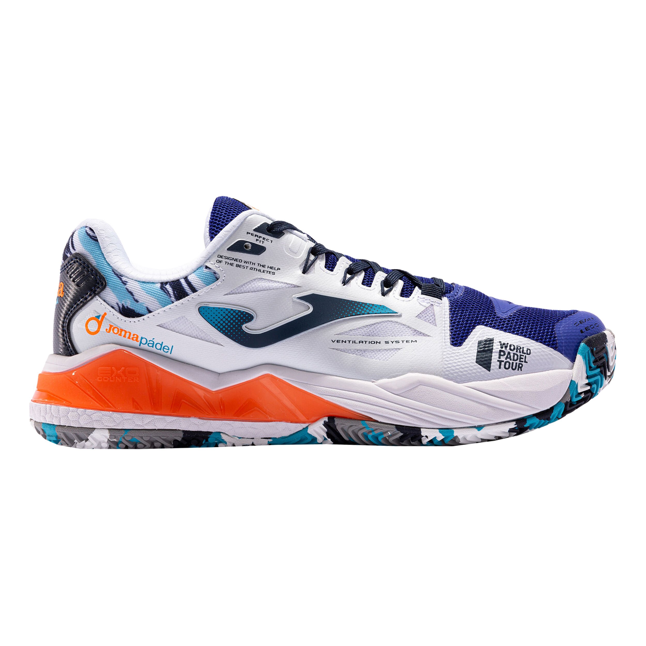 T.SPIN Padel Shoe Men Blue White