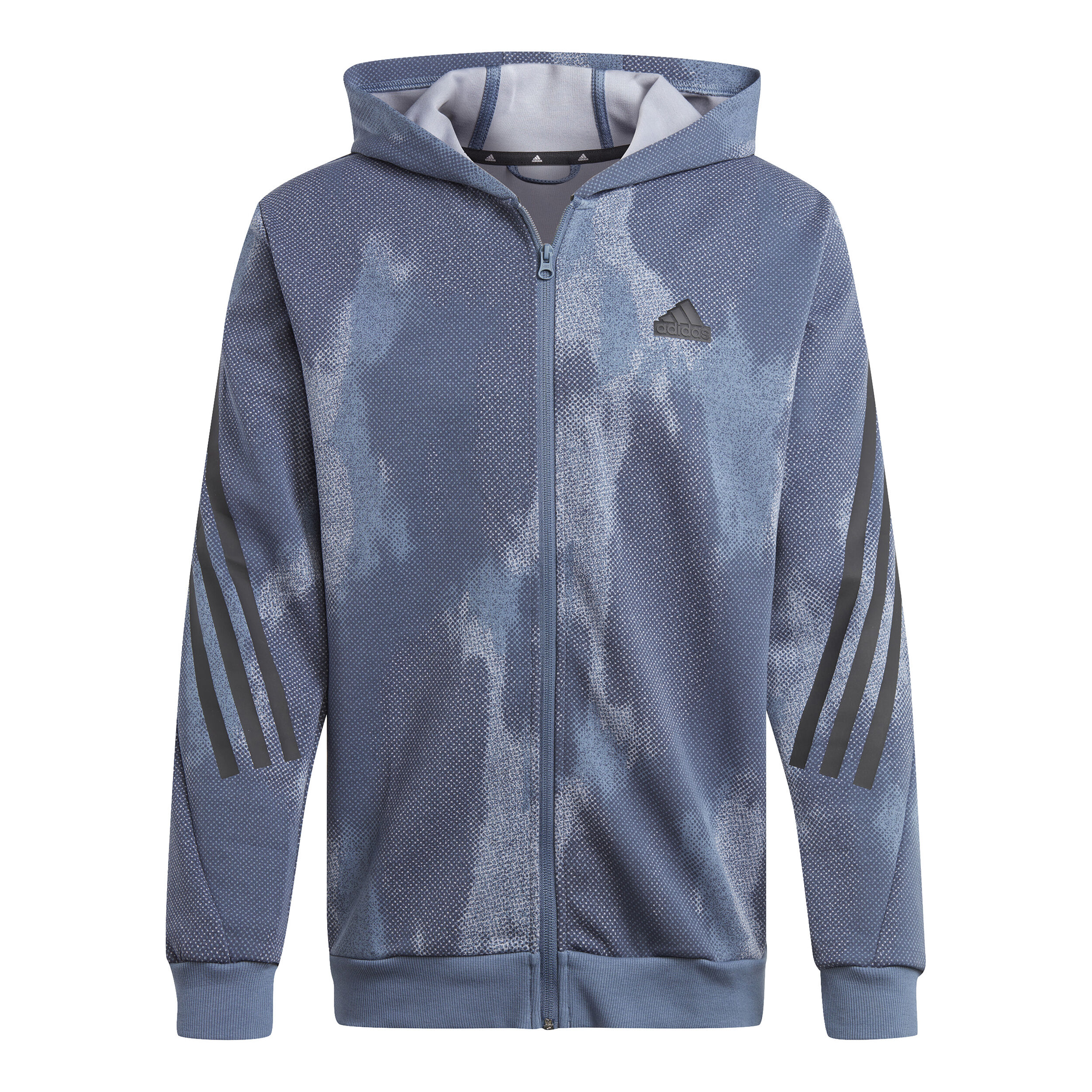Future Icon 3 Stripes Sweatjacke Zip Hoodie Men Blue Grey