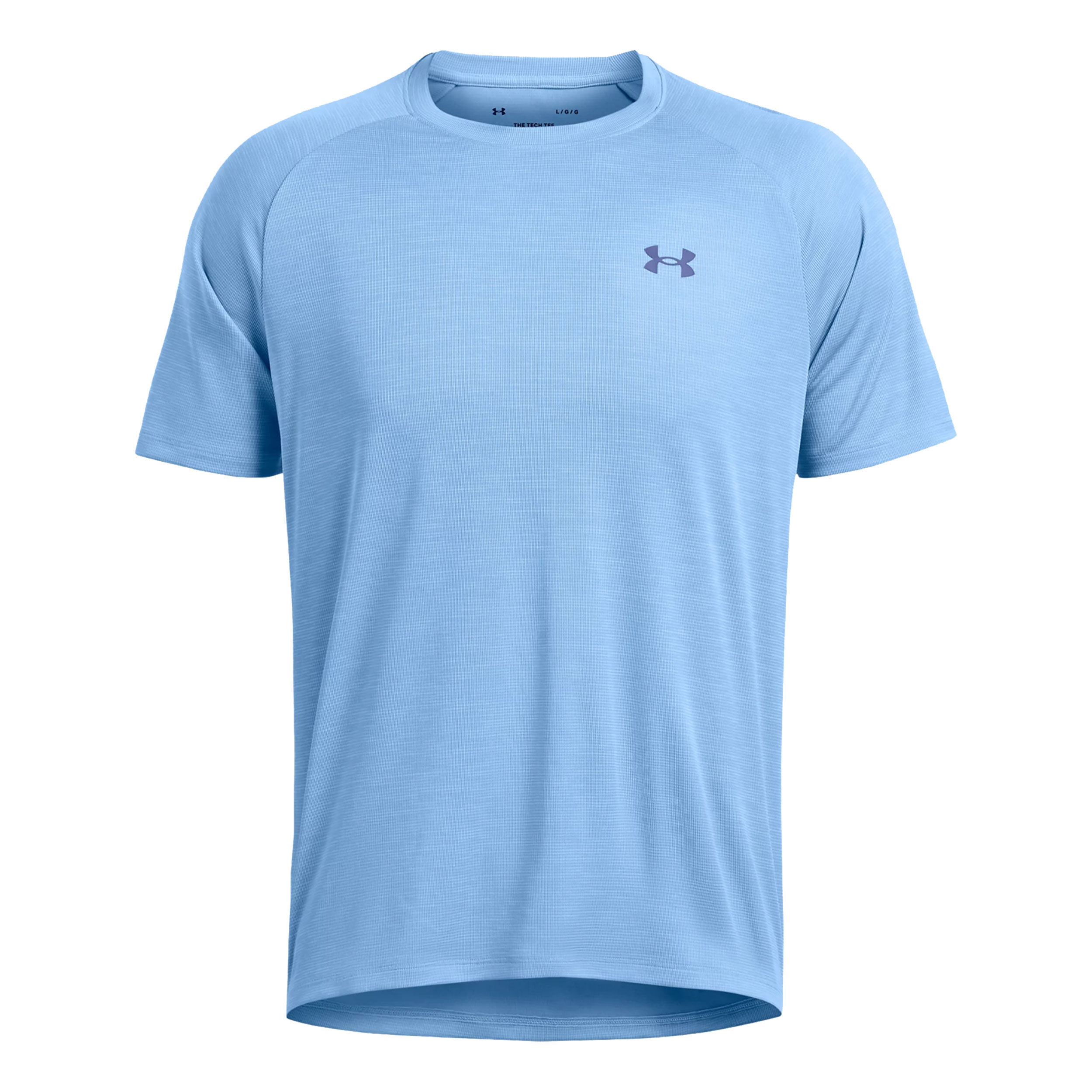 Tech Textured T Shirt Men Blue