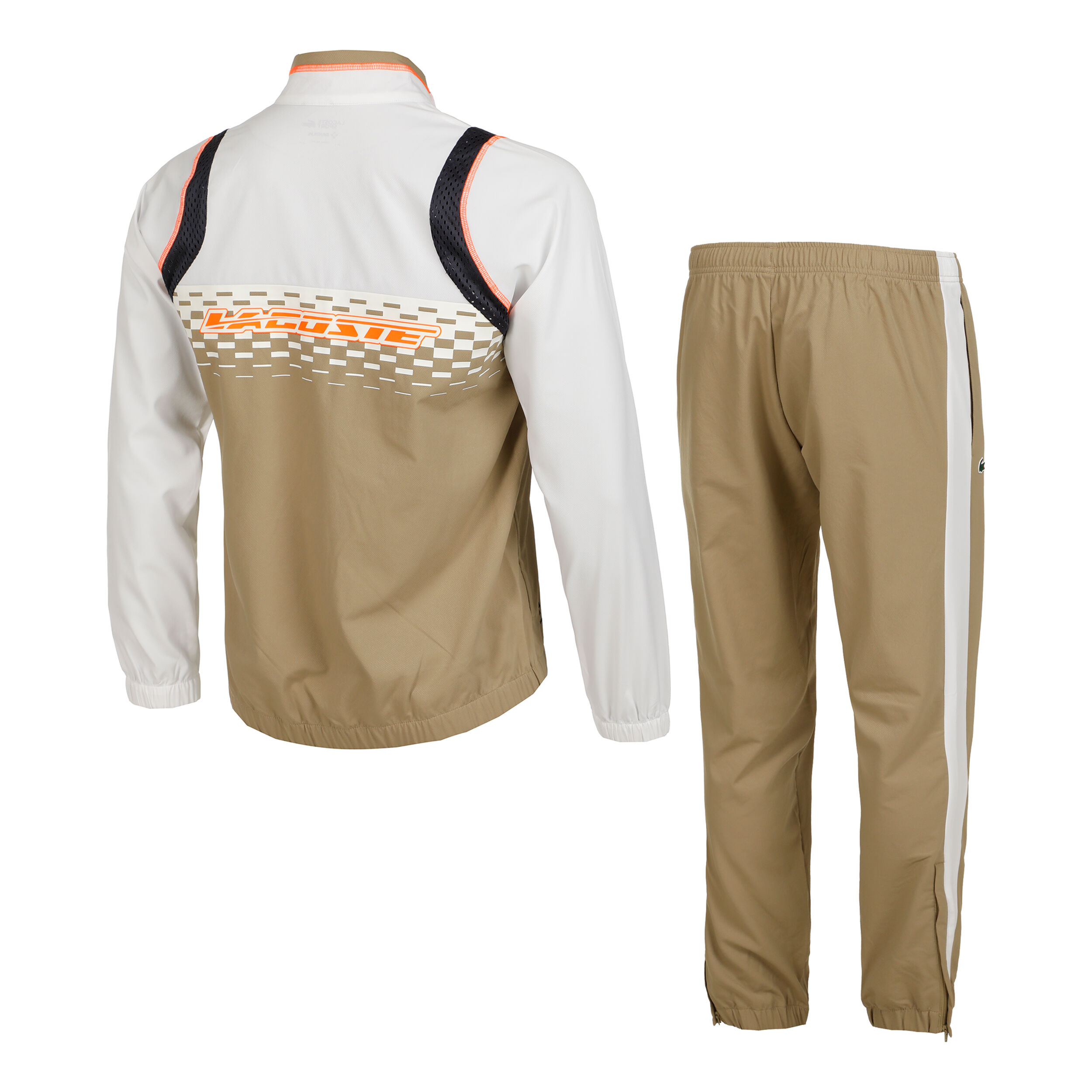 Khaki lacoste tracksuit store