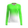 Crew Gradiant Long Sleeve Girls-Neon Green,White