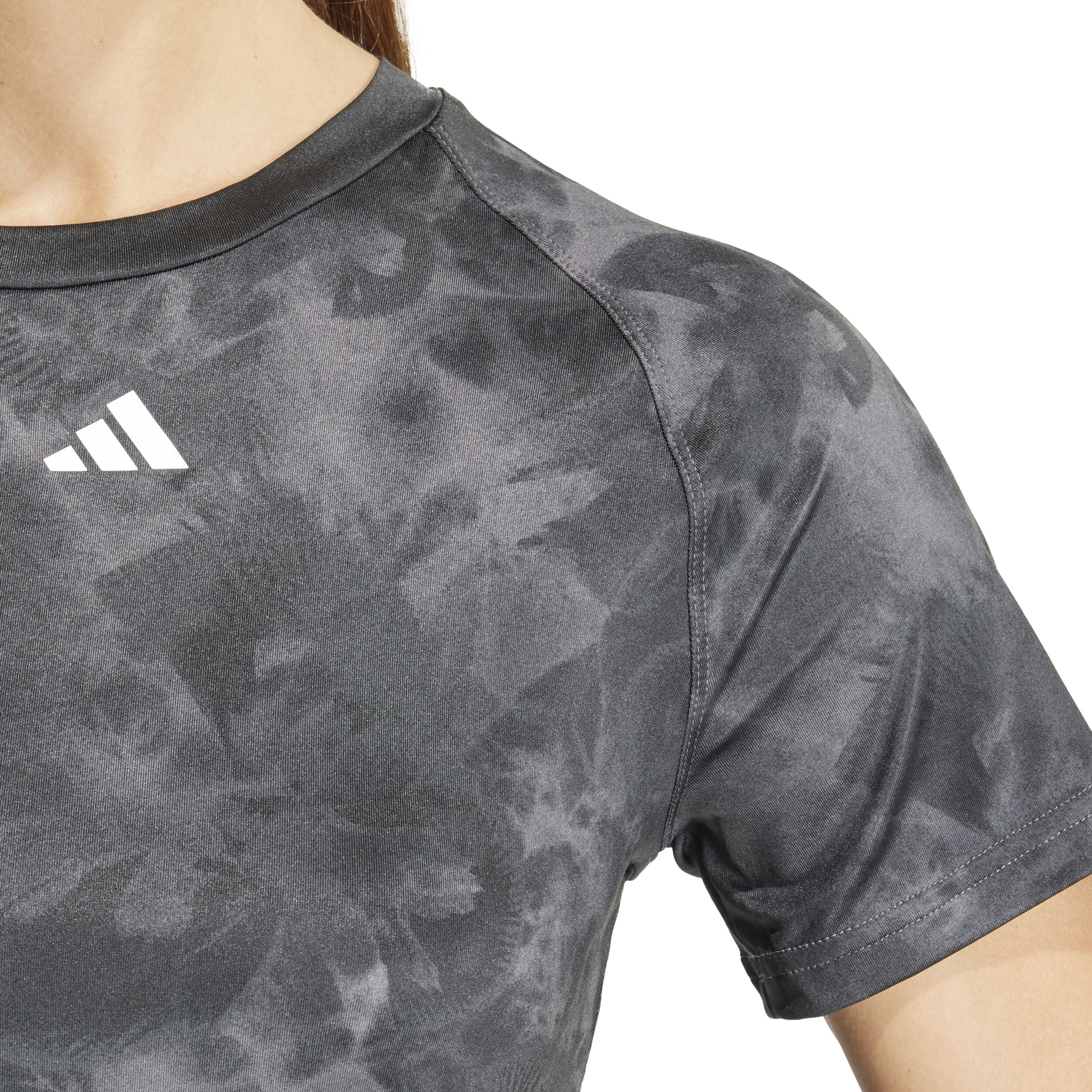 AOP Flower T Shirt Women Grey Multicoloured