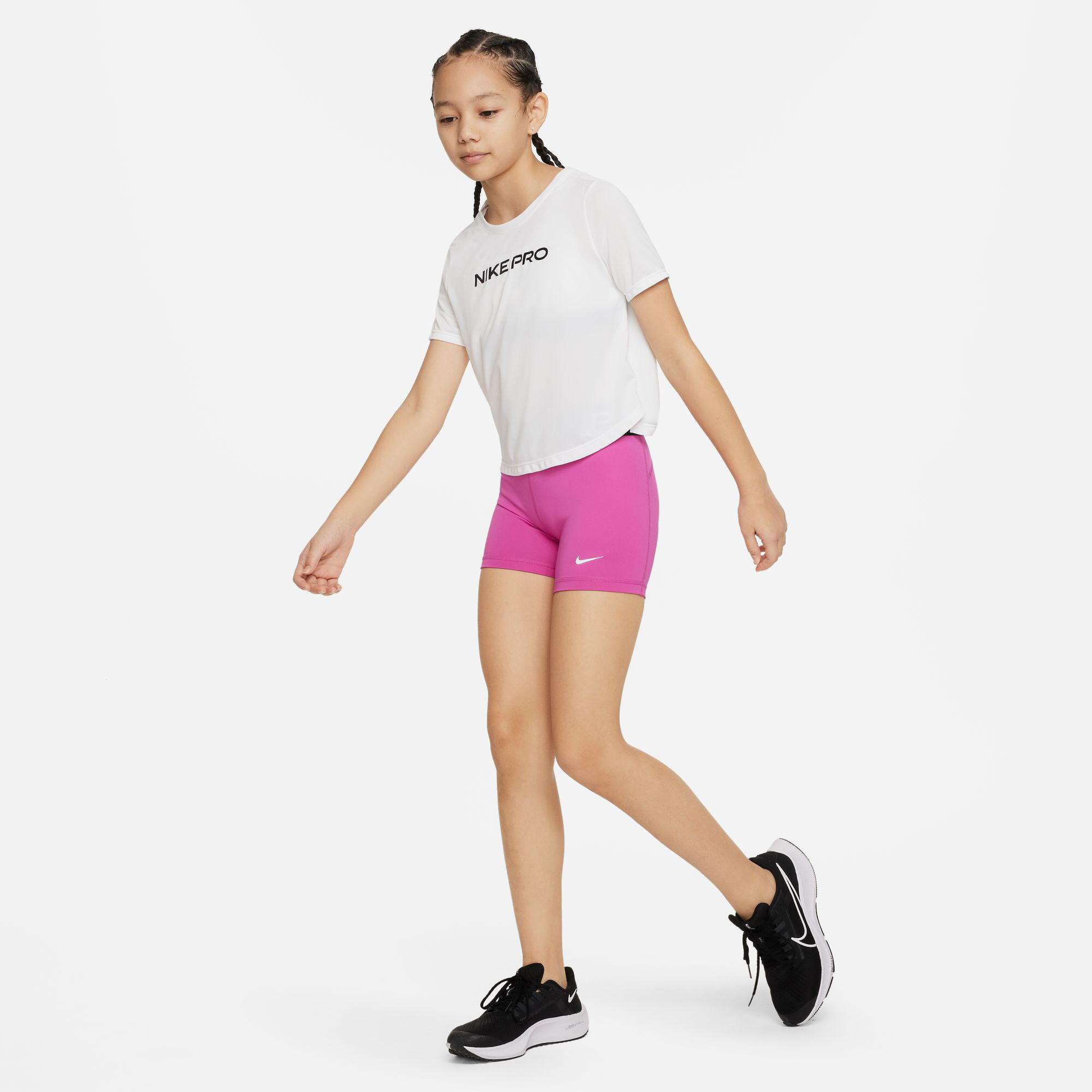Pro 3in Shorts Girls Pink Black