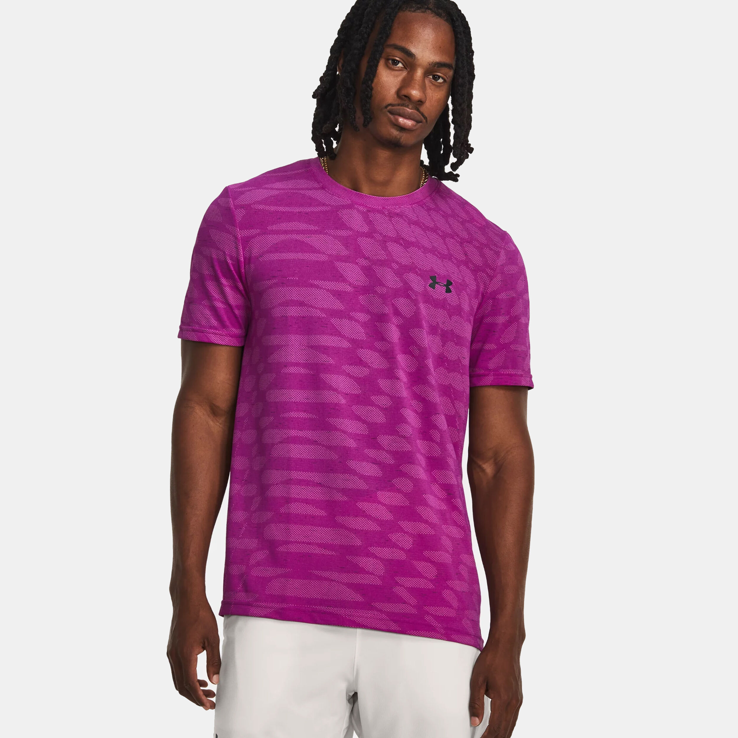 Mens purple best sale under armour shirt
