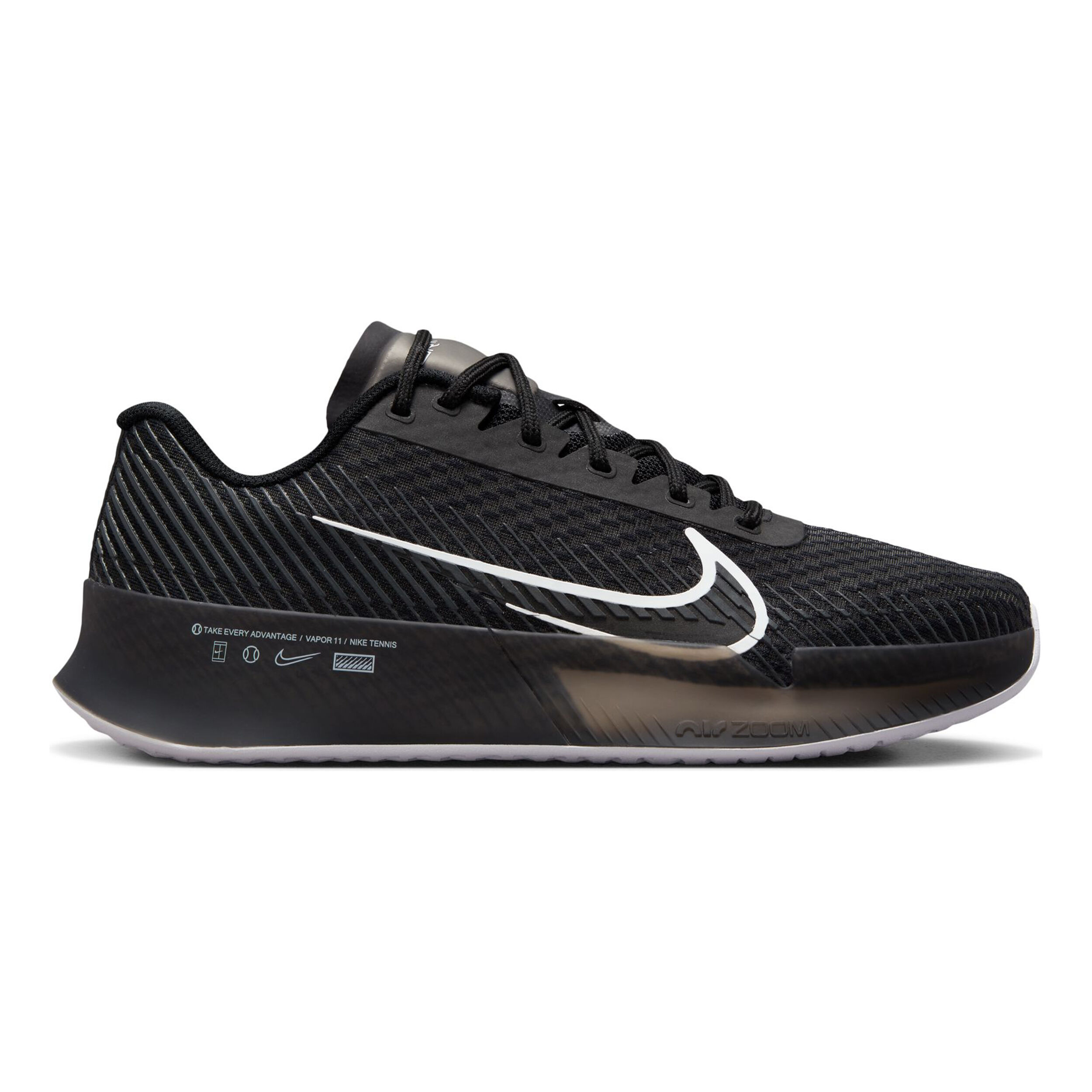 Nike air vapor triple black clearance