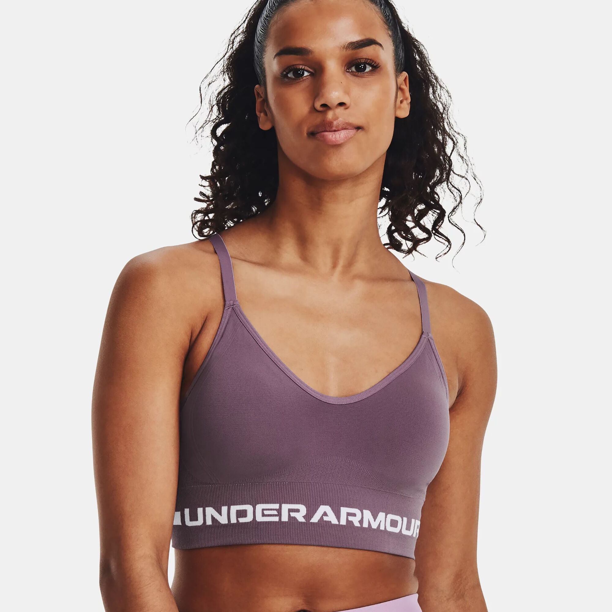 Under Armour Seamless Longline Sports Bra, Hushed Turquoise (396