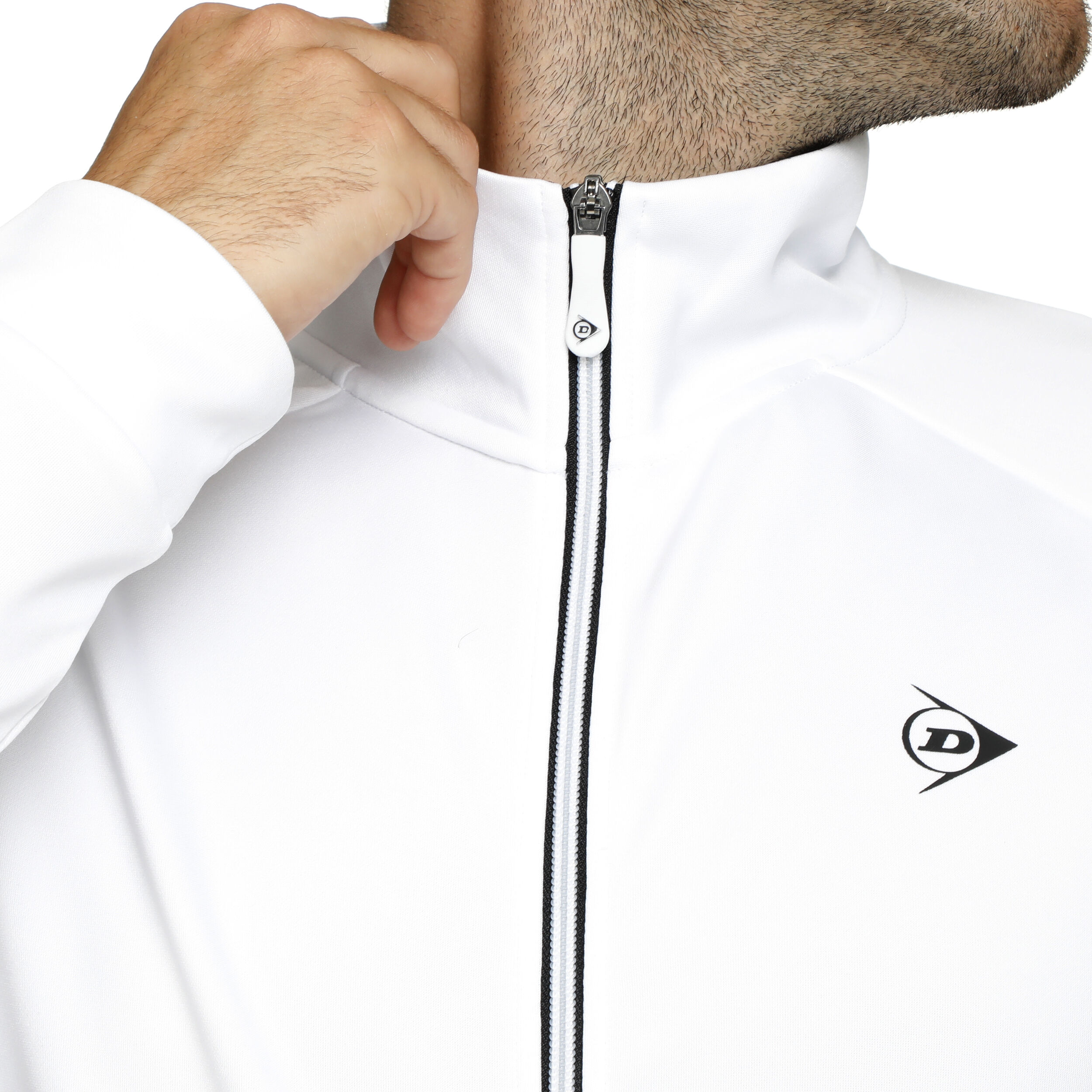 Buy Dunlop Knitted Training Jacket Men White Black online Tennis Point COM