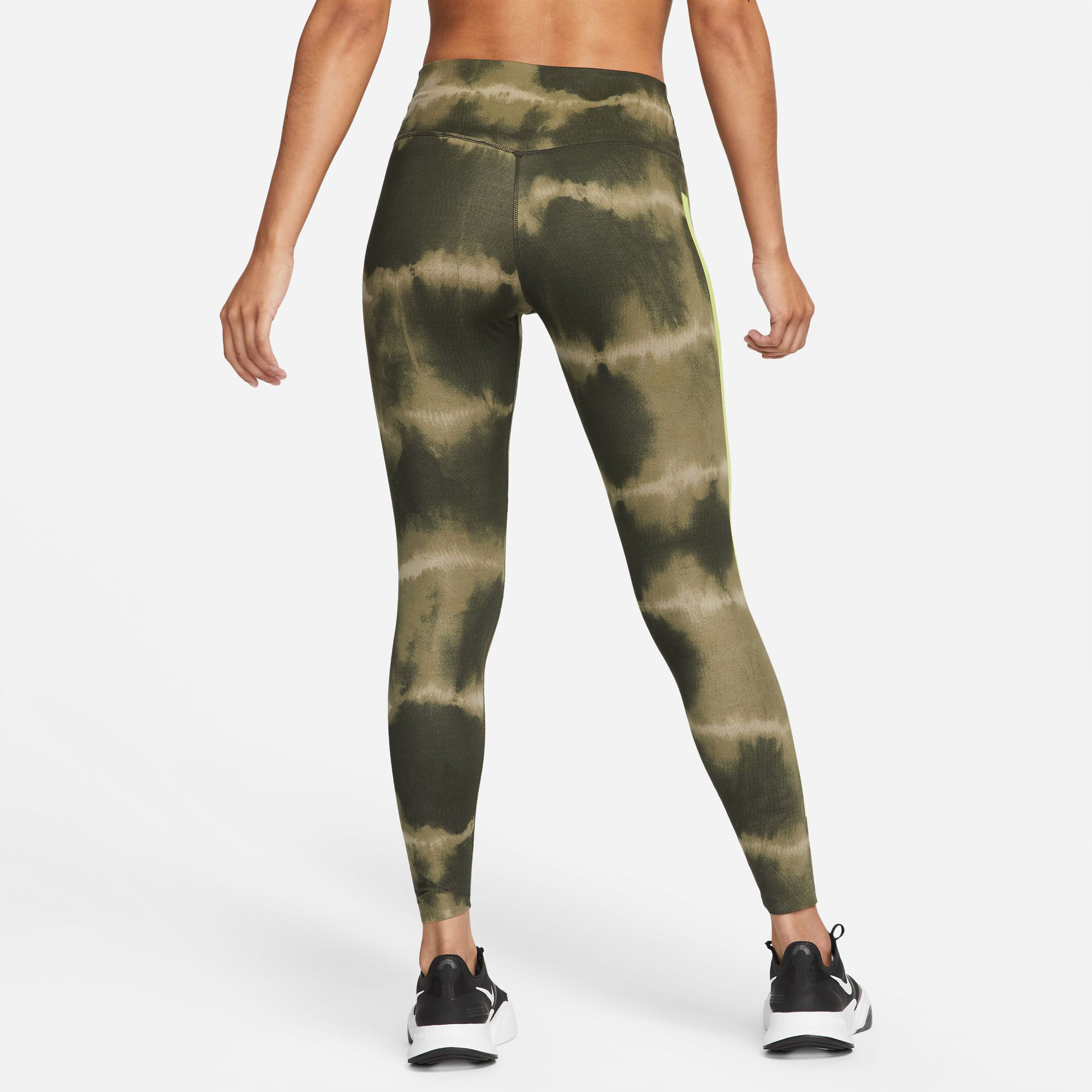 Nike Women's Dri-FIT One Mid-Rise Camo Leggings - Medium Olive