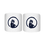 Quiet Please Tennis apparel Quiet Please Short Wristband 2 Pack -white,dark blue