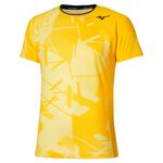 Mizuno Tennis apparel Mizuno Daybreakers Shadow Graphic T-Shirt Men - yellow, 