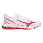 Mizuno Tennis shoes Mizuno Wave Exceed Tour 7 Clay court shoe Women - white, red
