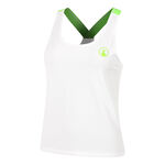 Quiet Please Clothing Quiet Please Wild Serve & Volley 2.0 Tank Top Women-White,Neon Green