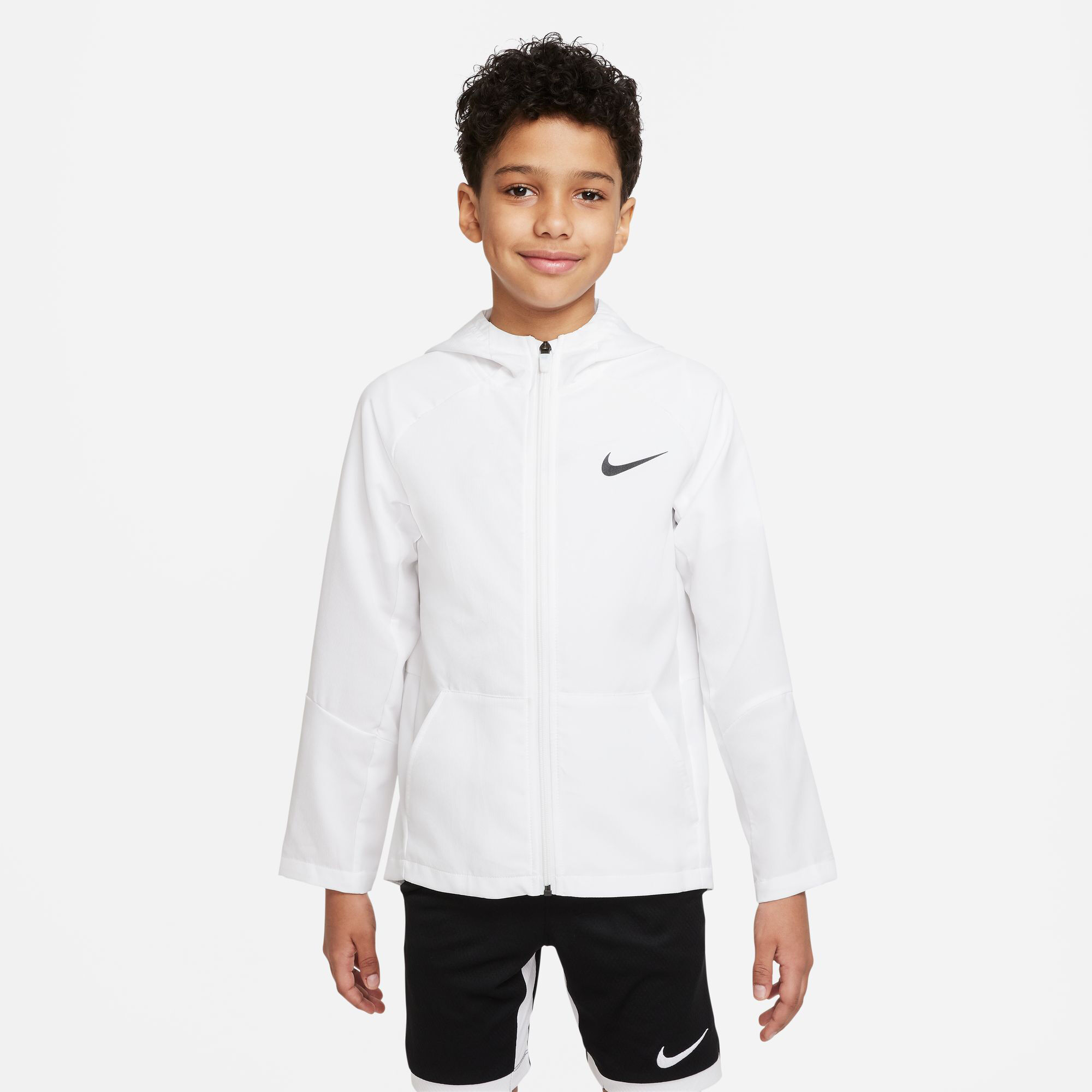 White nike clearance jacket boys