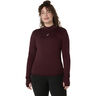 Road Winter Seamless Running shirt Women - dark red, 