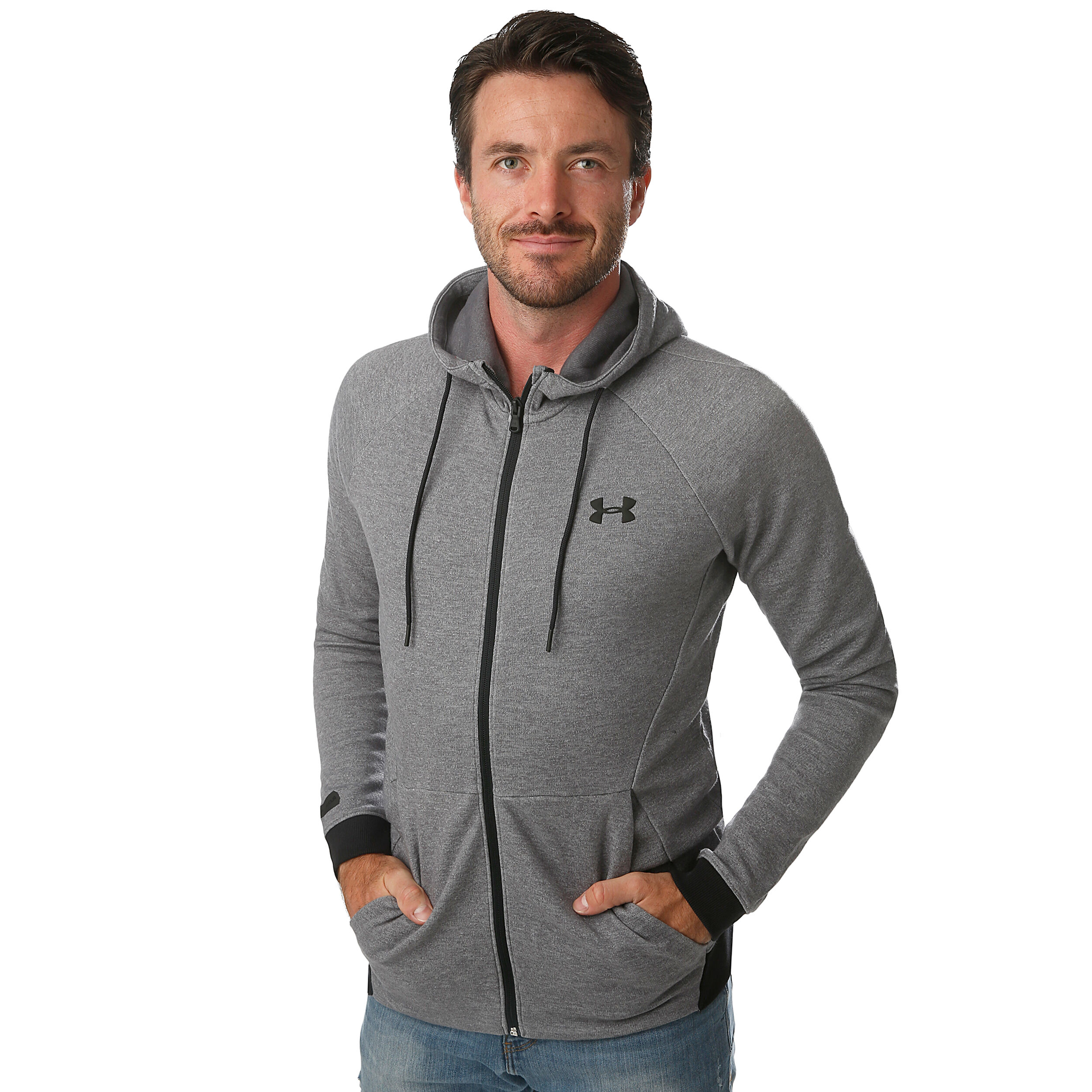 Men's ua unstoppable knit full zip hoodie deals