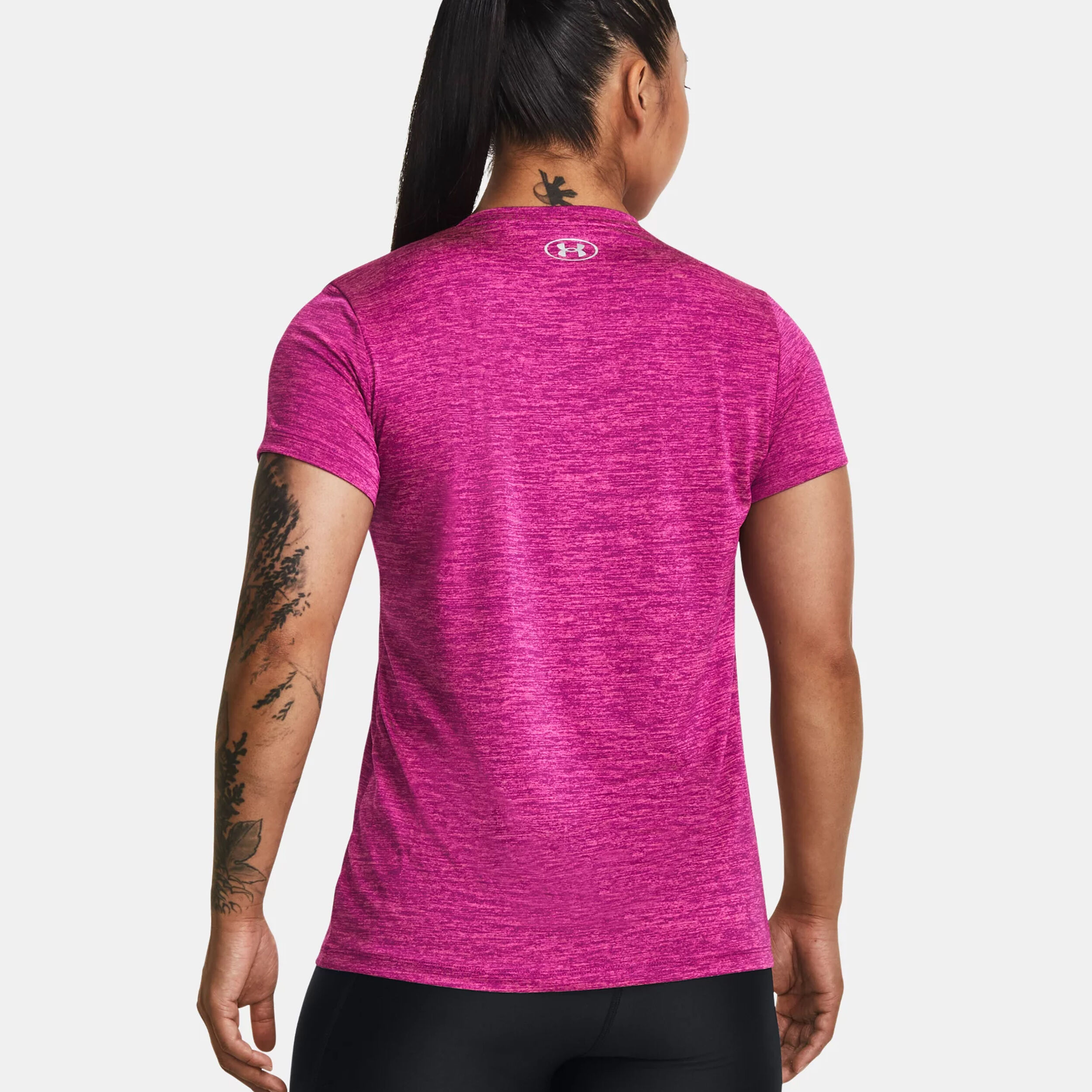 Hot pink under armour shirt top