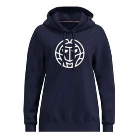 Image of Crew Logo Hoody Women-Dark Blue
