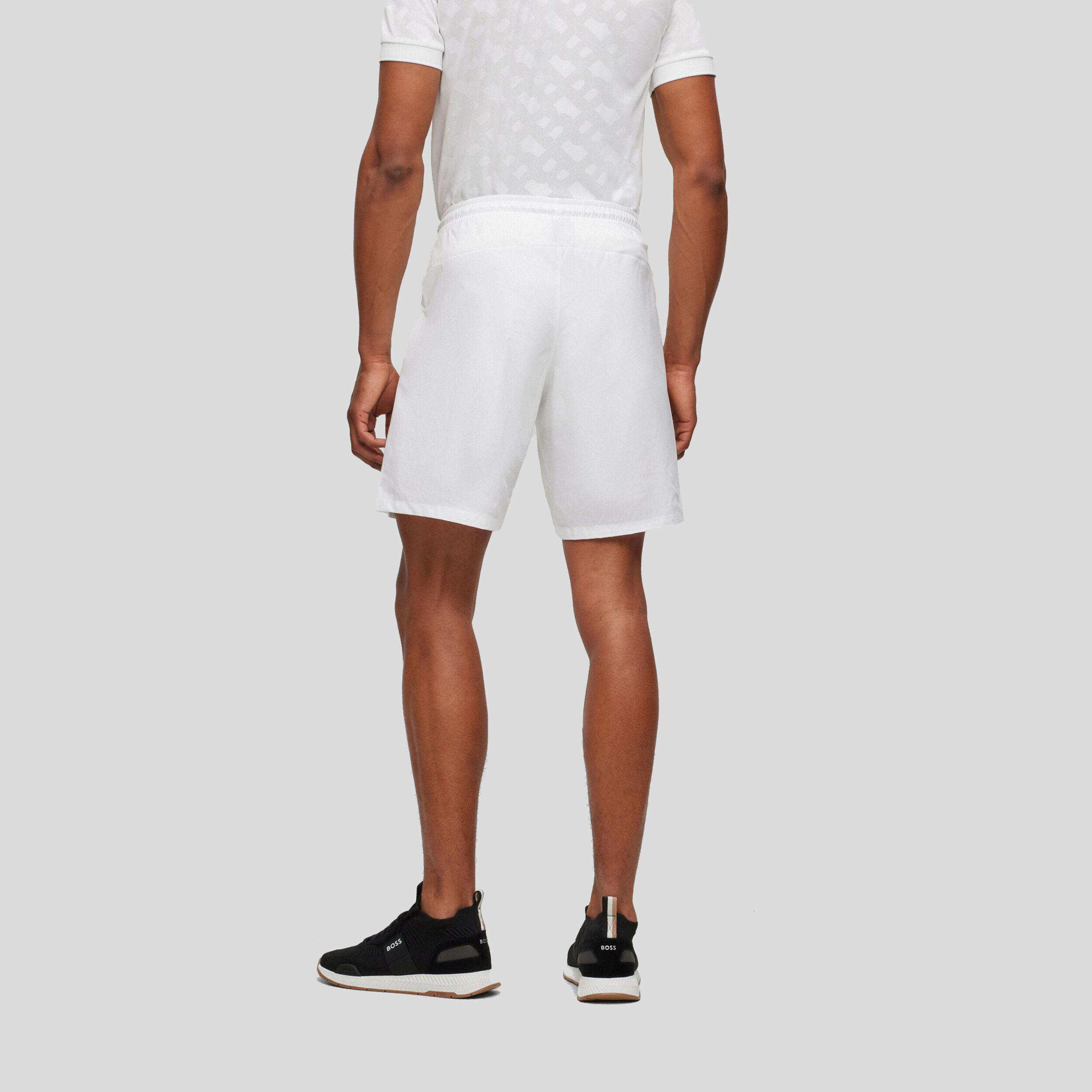 White boss shorts top