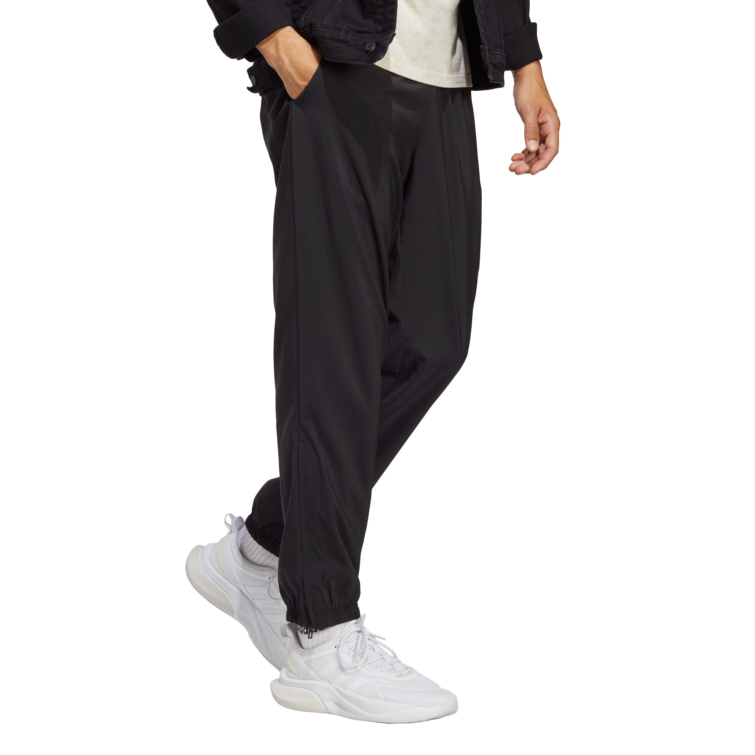 Adidas Essentials 3 Stripes Fleece Mens Pants Black/White – Sports Plaza NY
