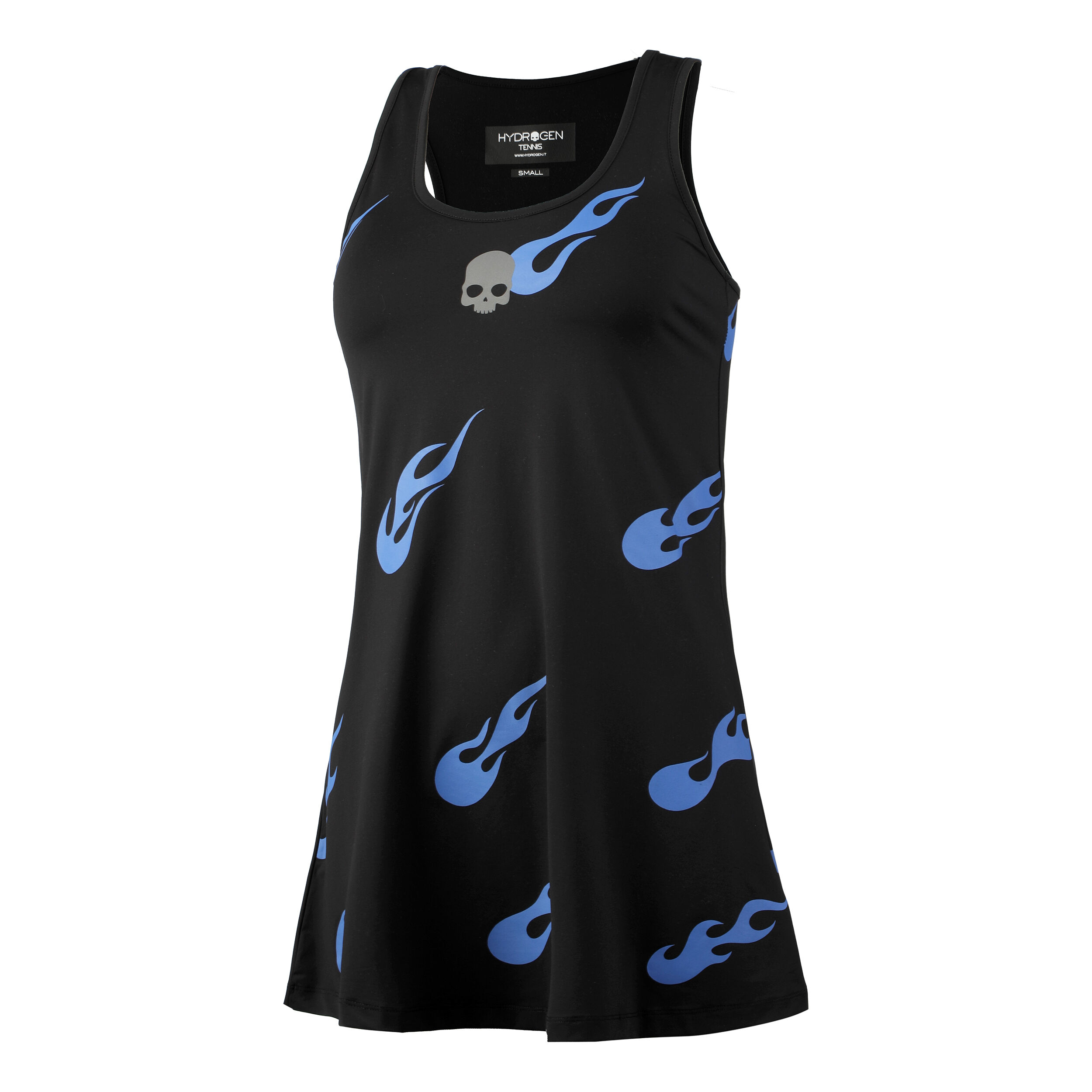 Flames Dress Women Black Blue