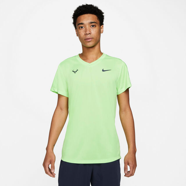 buy Nike Dri-Fit Challenger T-Shirt Men - Neon Green online | Tennis-Point