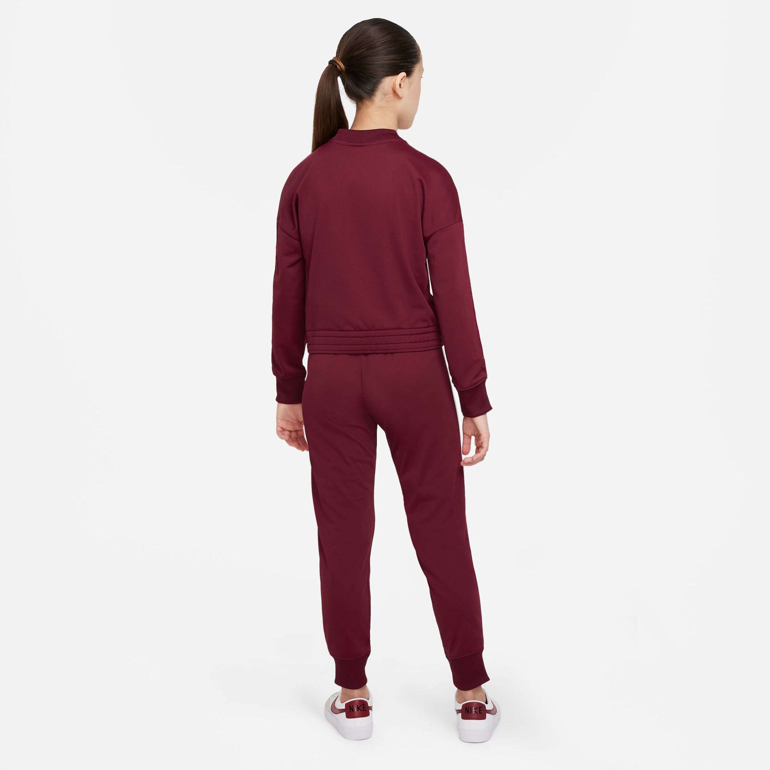 Sportswear Tracksuit Girls Dark Red White
