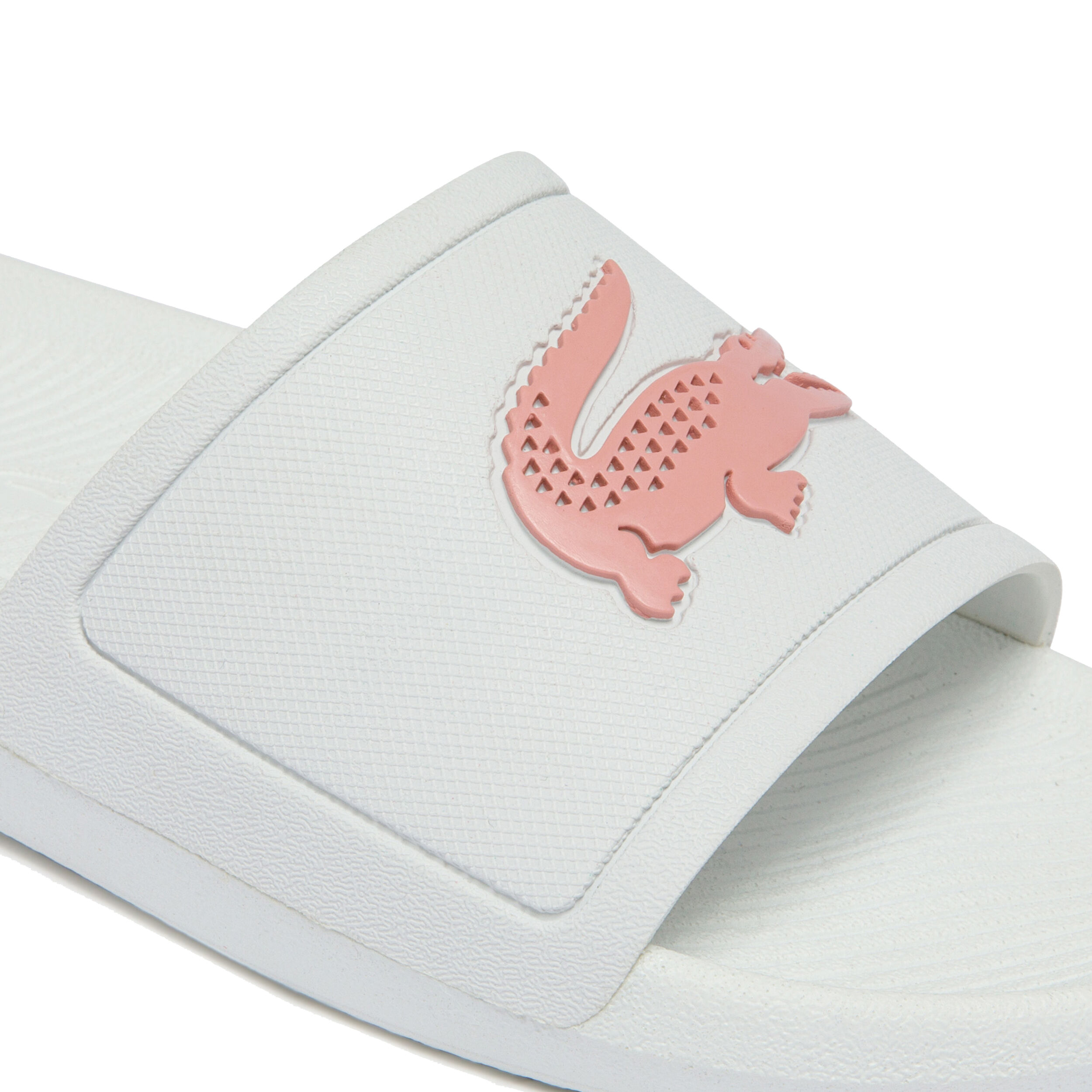 Lacoste croco hotsell slide pink