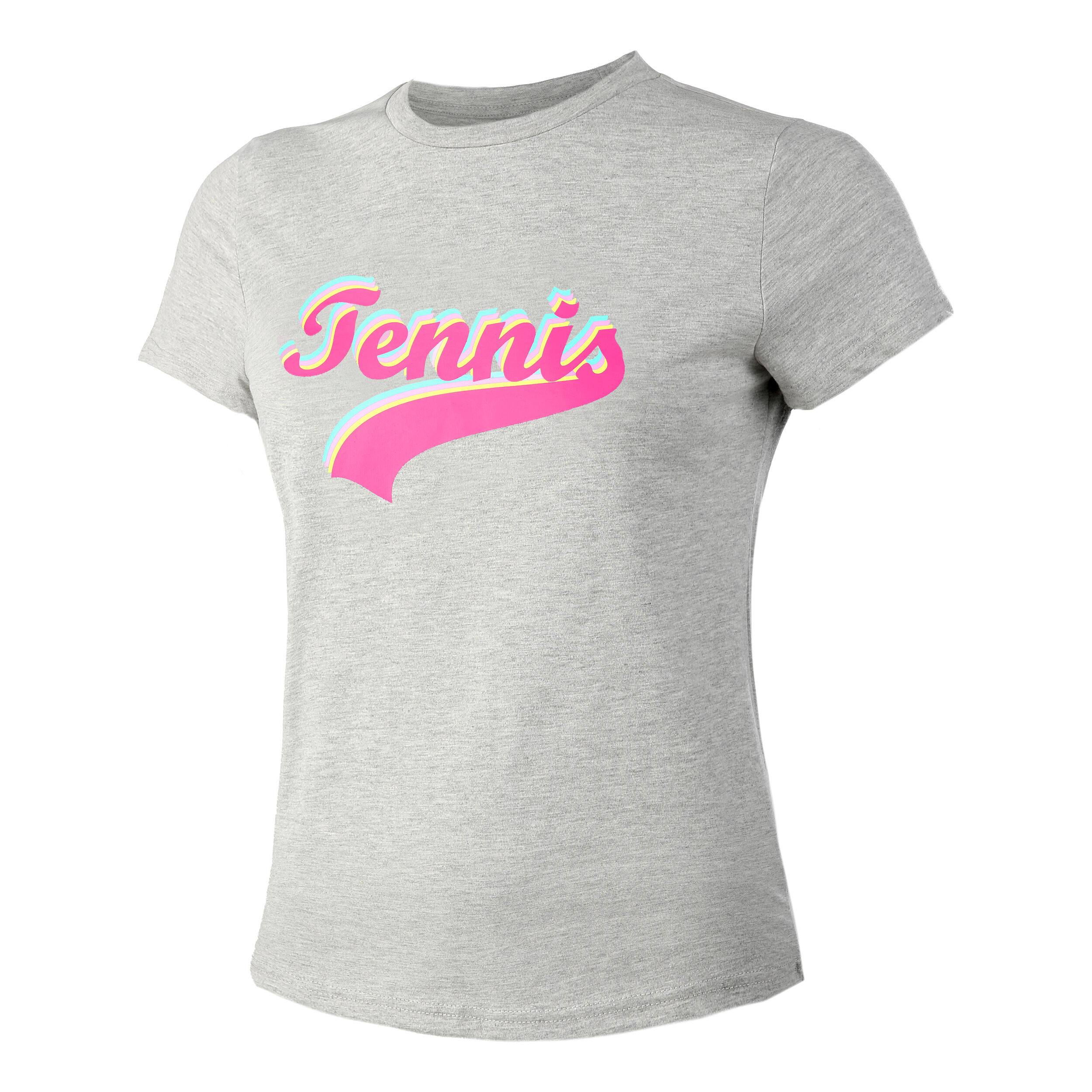 Tennis Signature T Shirt Women Grey Multicoloured