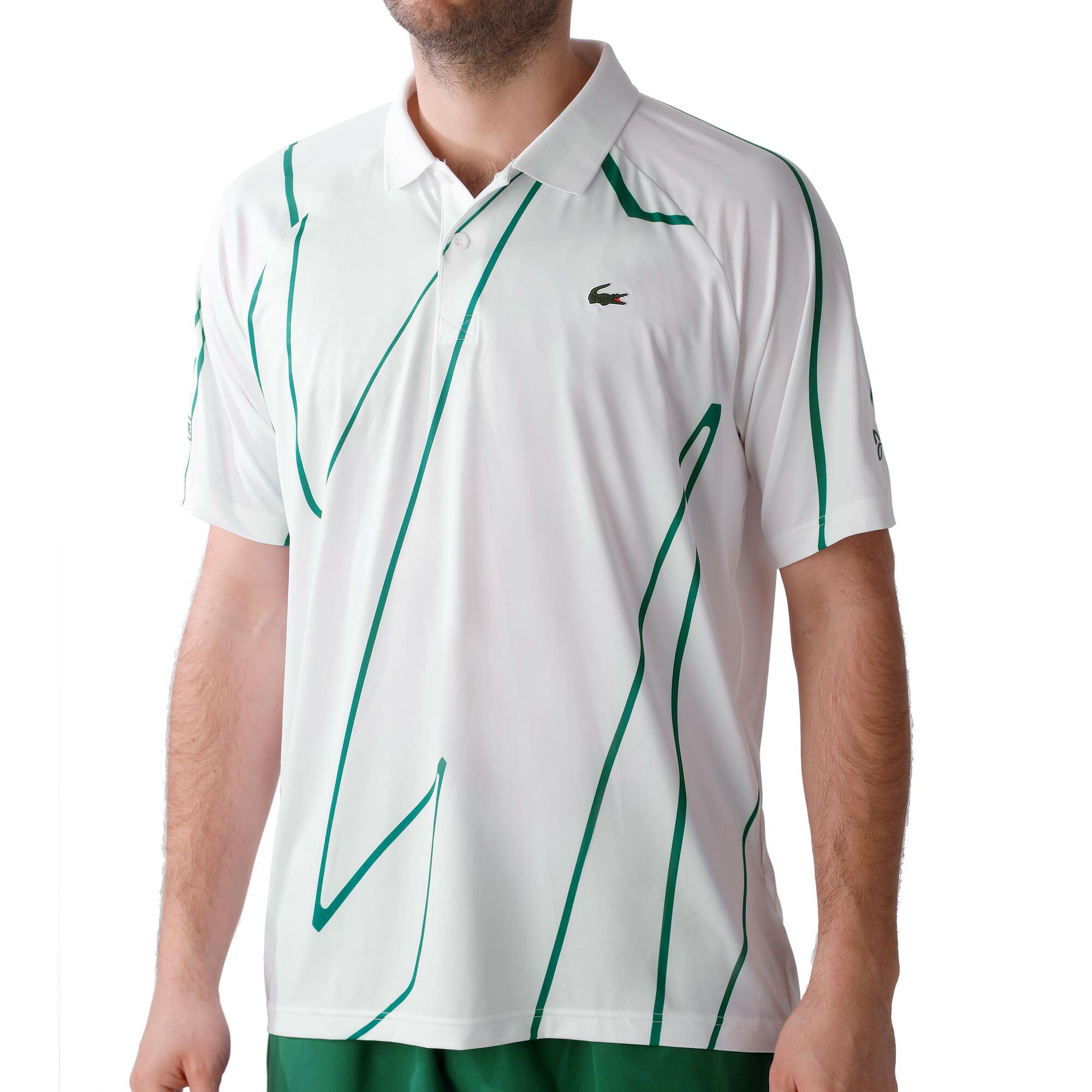 buy Lacoste Polo Men - White, Dark Green online Tennis -Point