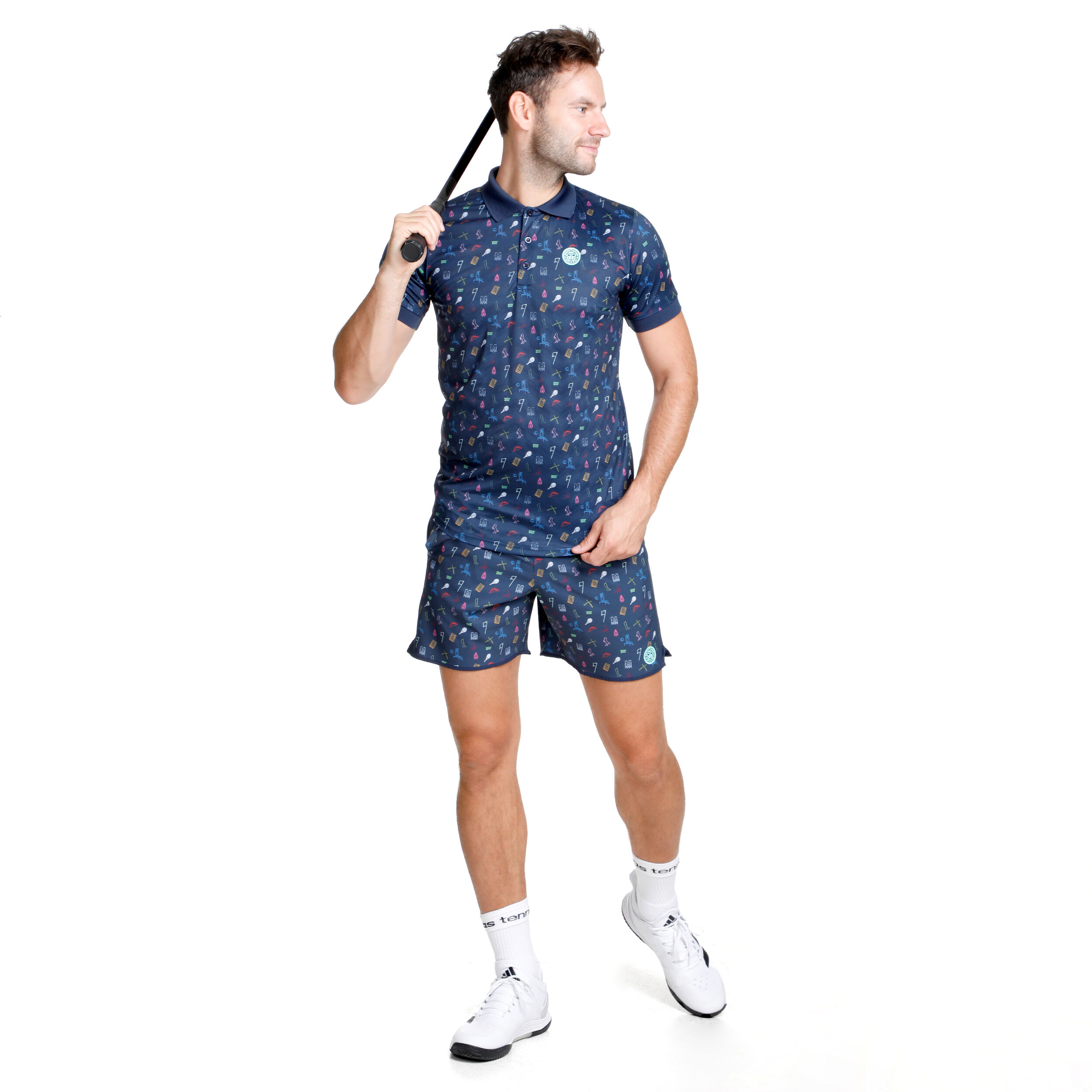 Buy BIDI BADU Idir Tech Polo Men Dark Blue, Multicoloured online | Tennis  Point COM
