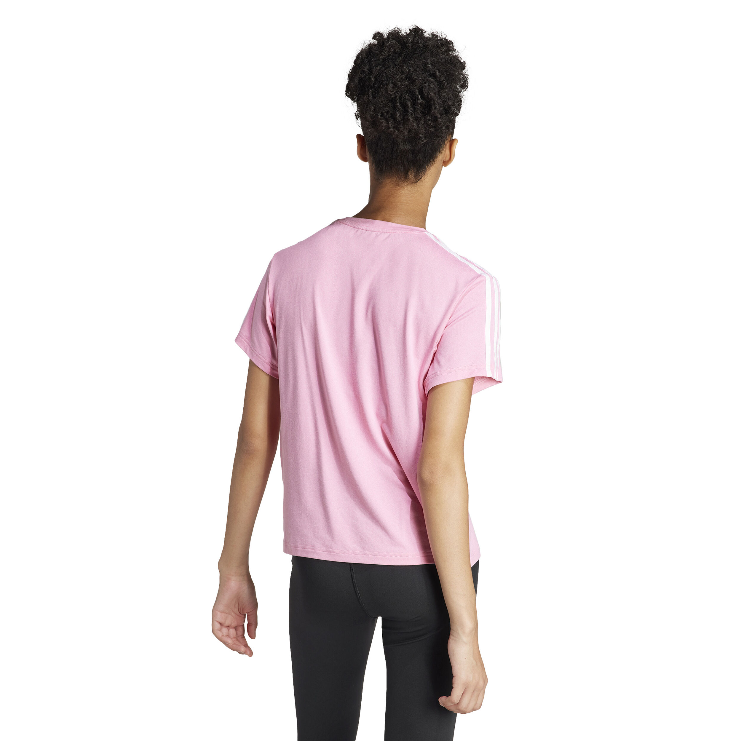 Adidas 3 stripes tee pink clearance